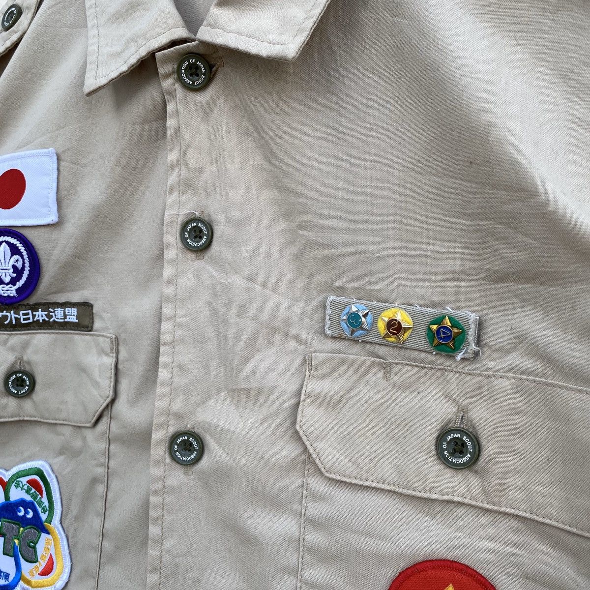 Japanese Brand Scout Association Of Japan Patches Shirt Button Ups Size US M / EU 48-50 / 2 - 9 Thumbnail