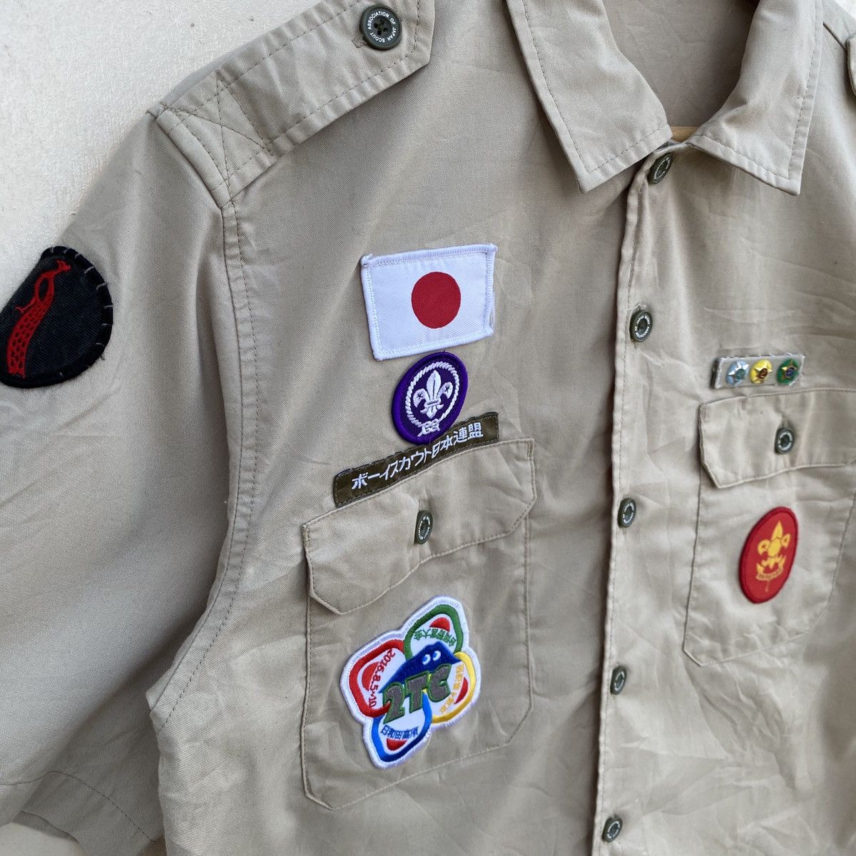 Japanese Brand Scout Association Of Japan Patches Shirt Button Ups Size US M / EU 48-50 / 2 - 4 Thumbnail