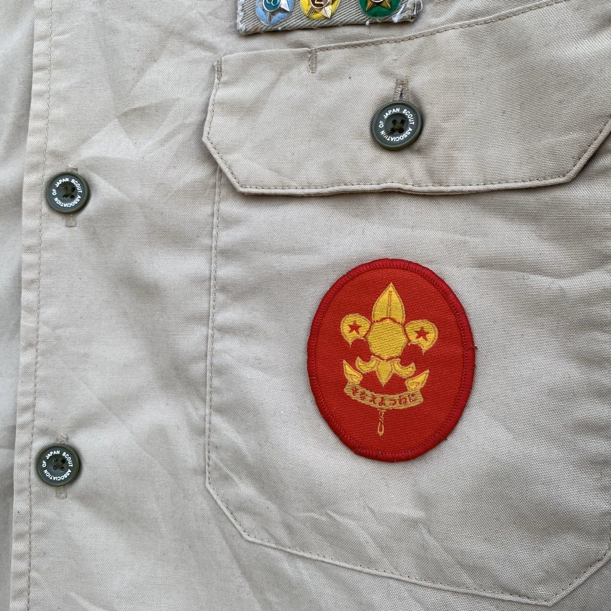 Japanese Brand Scout Association Of Japan Patches Shirt Button Ups Size US M / EU 48-50 / 2 - 10 Thumbnail