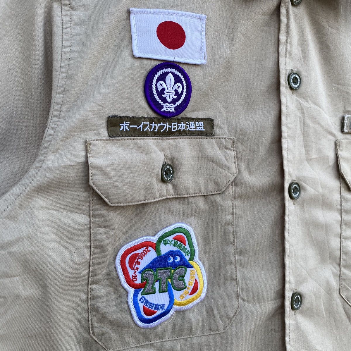 Japanese Brand Scout Association Of Japan Patches Shirt Button Ups Size US M / EU 48-50 / 2 - 5 Thumbnail