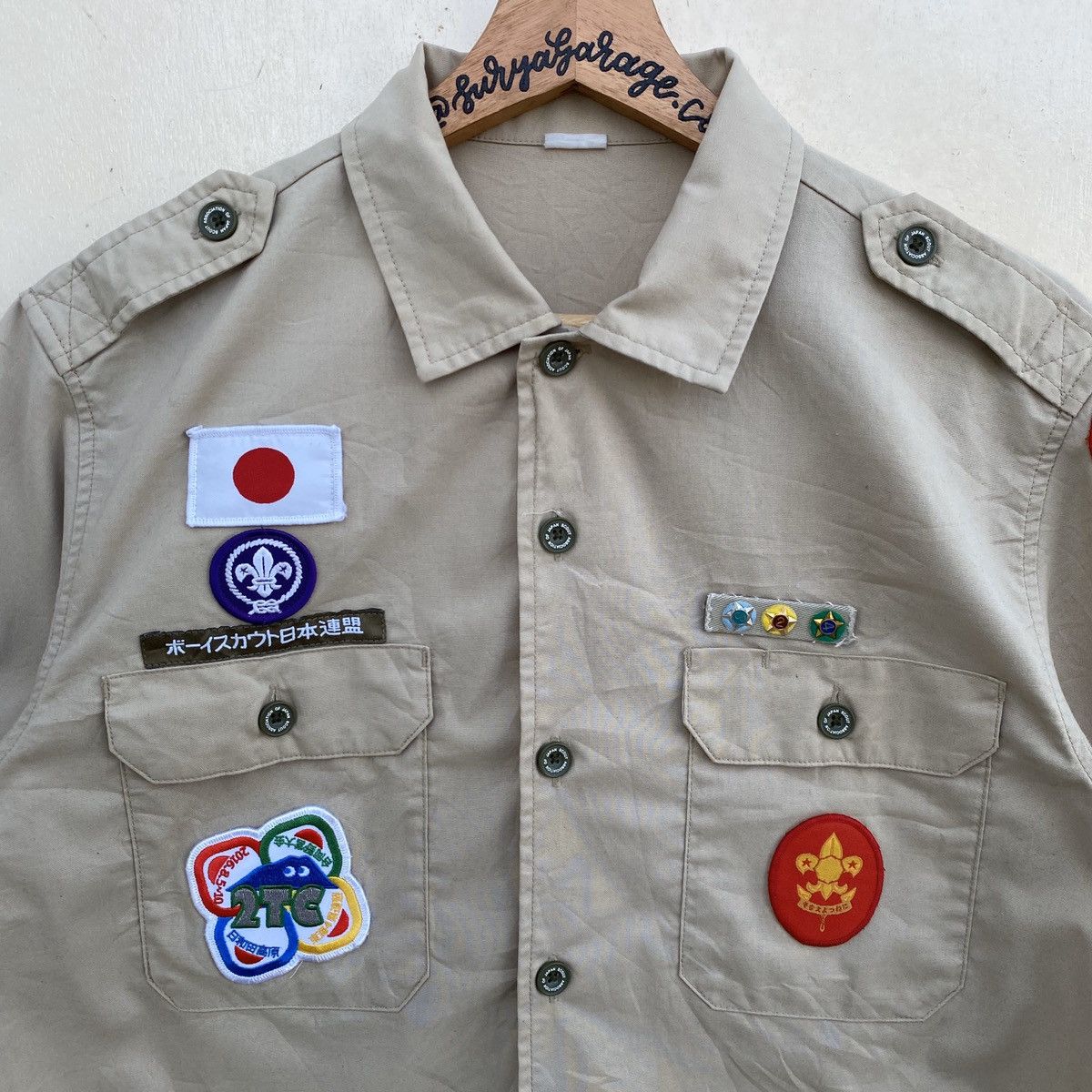 Japanese Brand Scout Association Of Japan Patches Shirt Button Ups Size US M / EU 48-50 / 2 - 2 Thumbnail