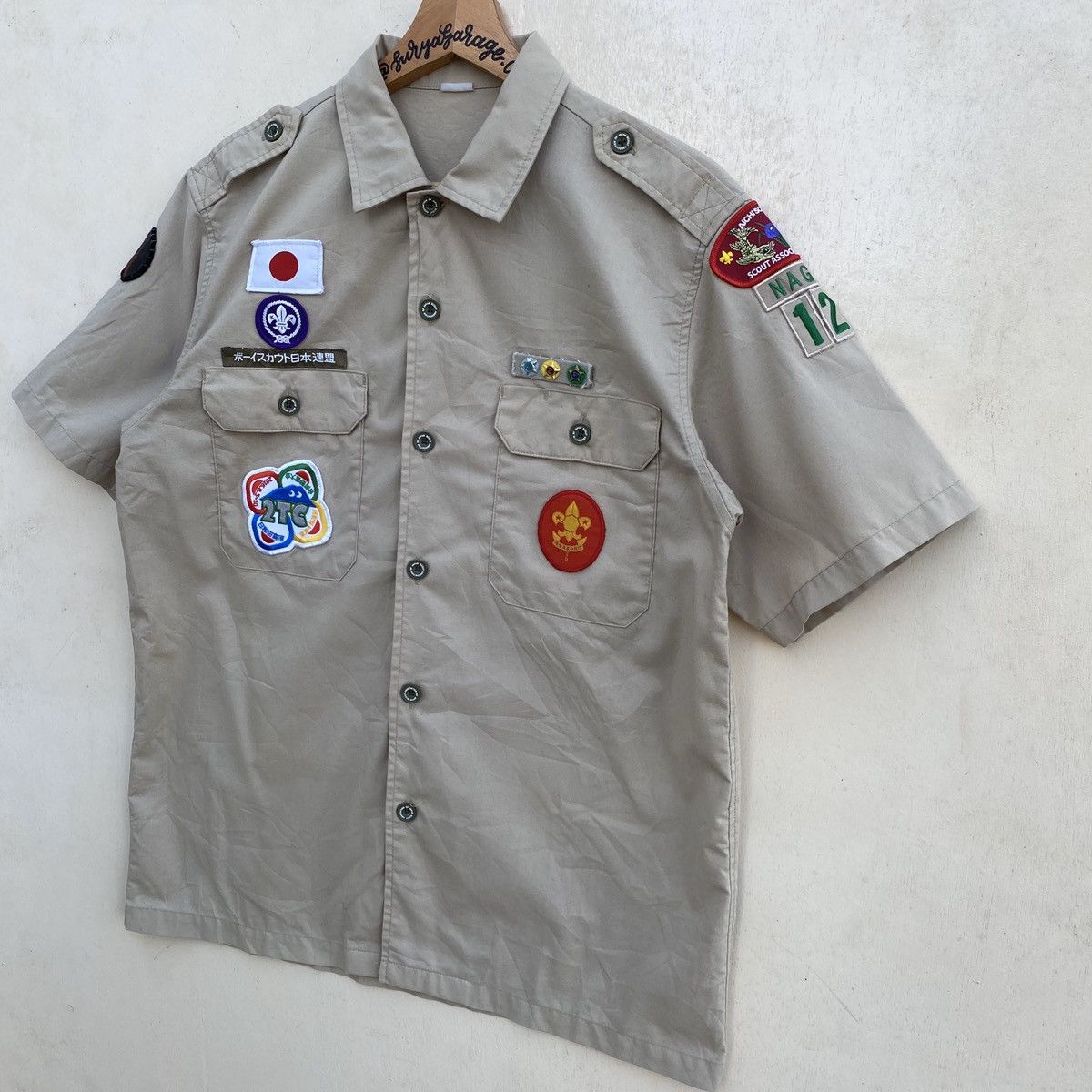 Japanese Brand Scout Association Of Japan Patches Shirt Button Ups Size US M / EU 48-50 / 2 - 7 Thumbnail