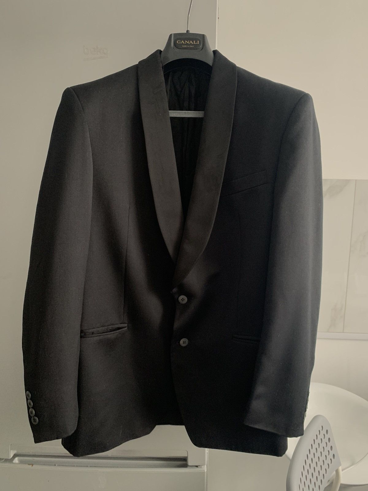 image of Vintage 80’S YVES Saint Laurent Tuxedous Black Suit, Men's (Size 50R)