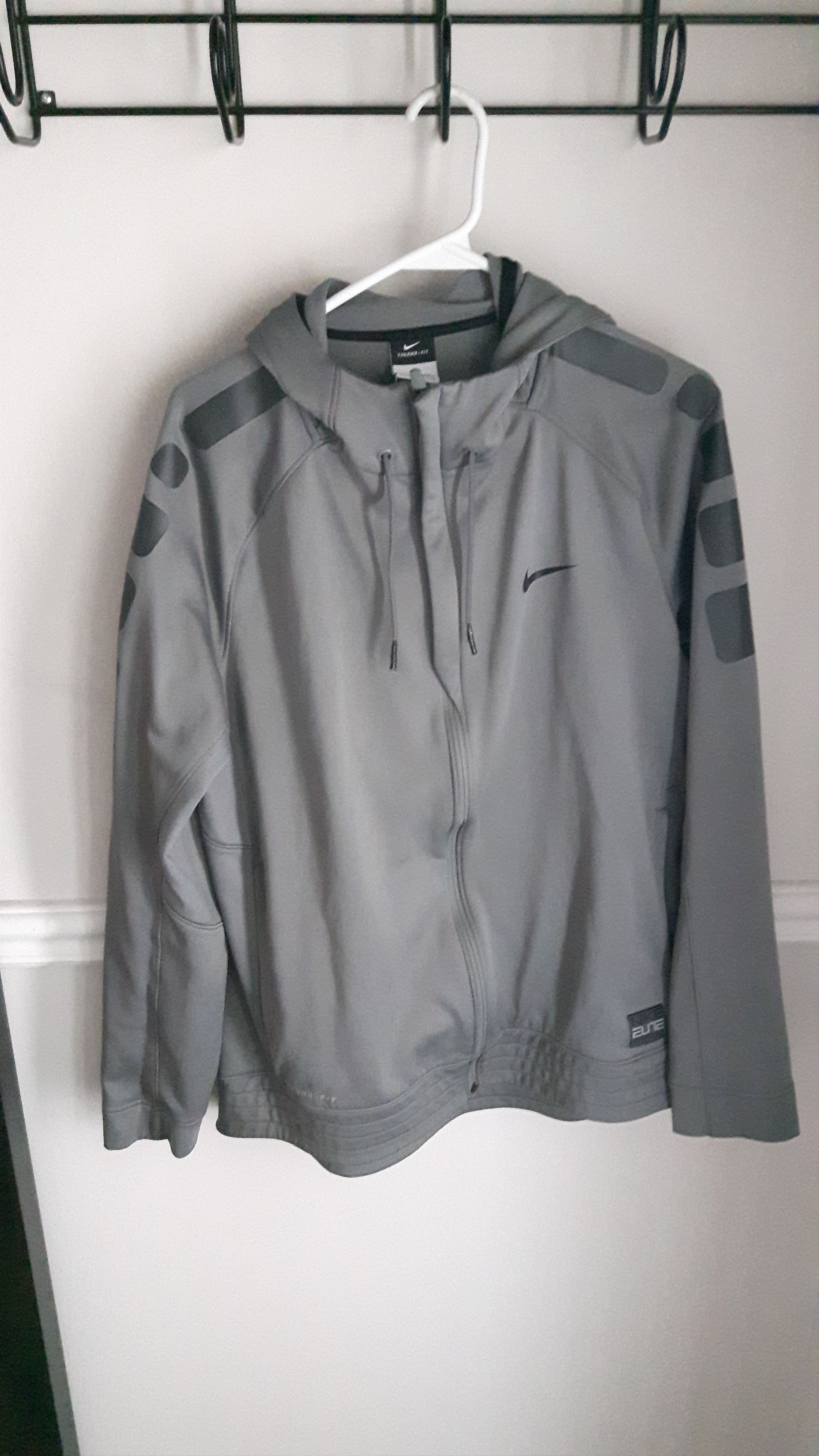 mens nike grey zip up hoodie