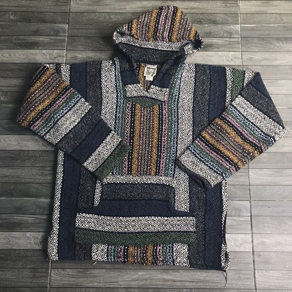 Navajo Made in Mexico BAJA HOODIE DRUG RUG stoner hoodie Grailed