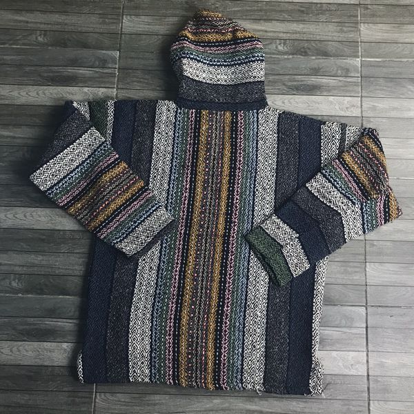 Navajo Made in Mexico BAJA HOODIE DRUG RUG stoner hoodie Grailed