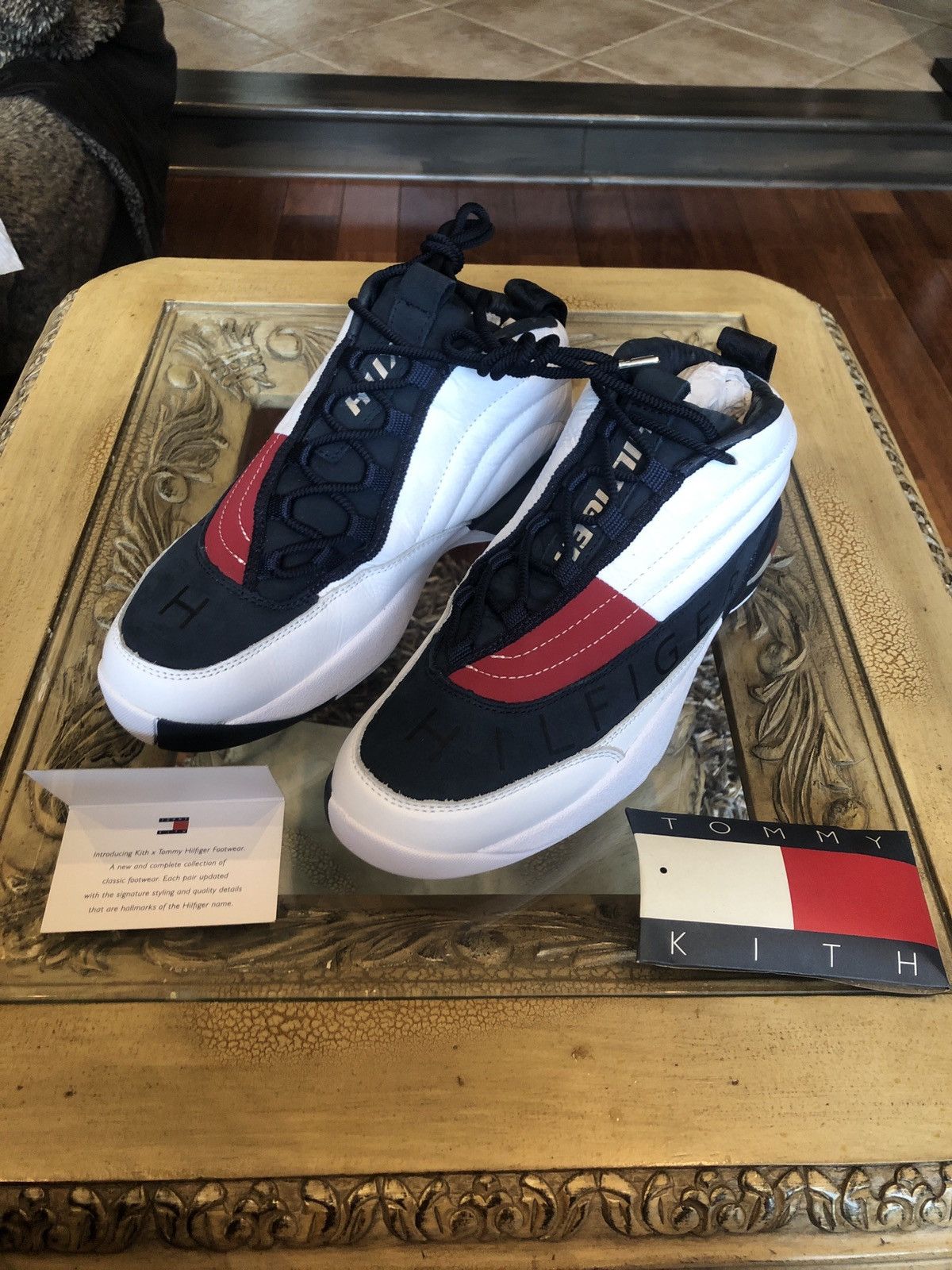 Kith Tommy Hilfiger Tommy Hilfiger Skew Lux Basketball Sneaker Kith White sz 9.5 Grailed