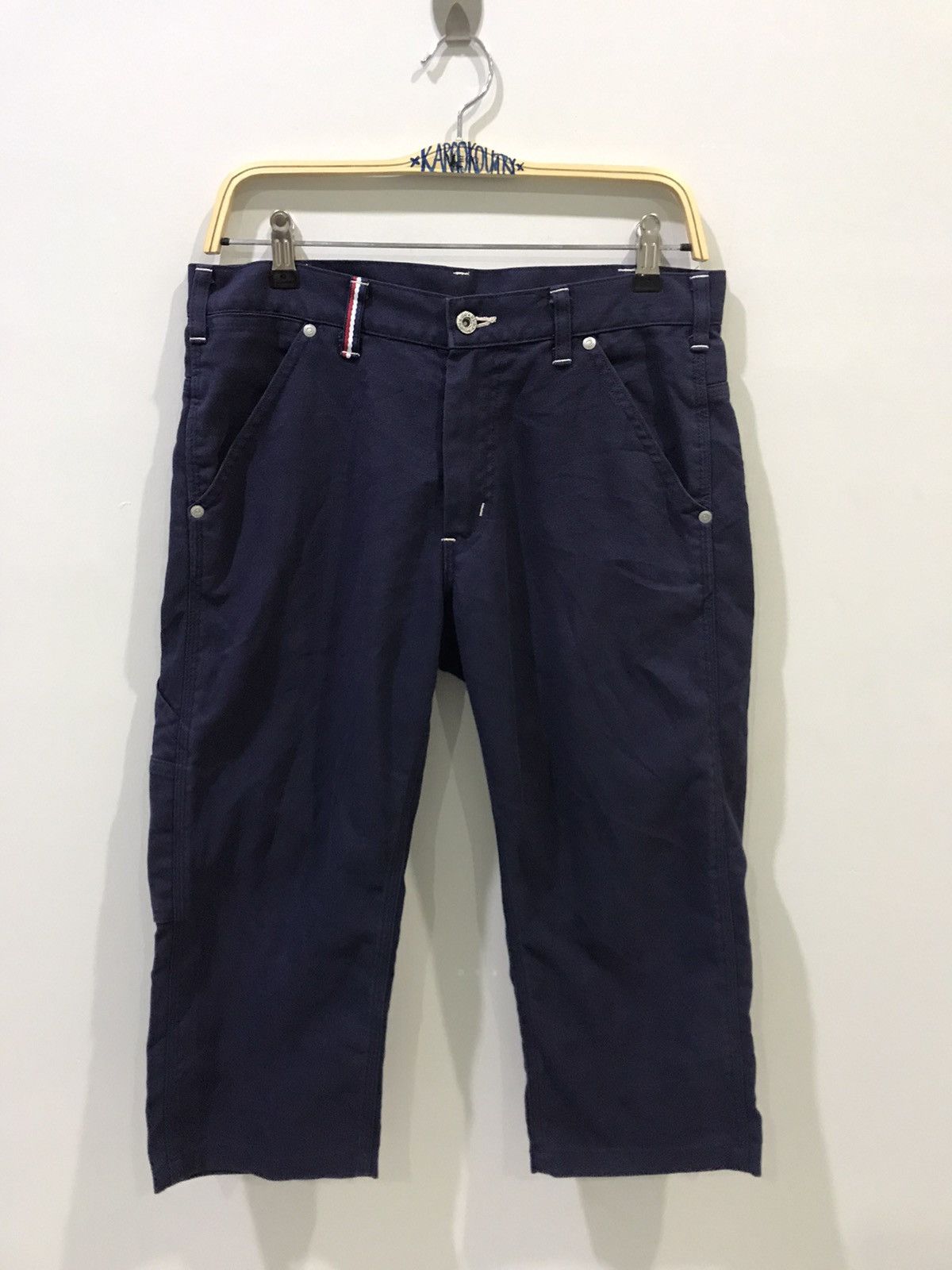 Indigo × Other Unbranded Japan Made USN Cropped Carpenter Duck Canvas Pant Size US 32 / EU 48 - 1 Thumbnail