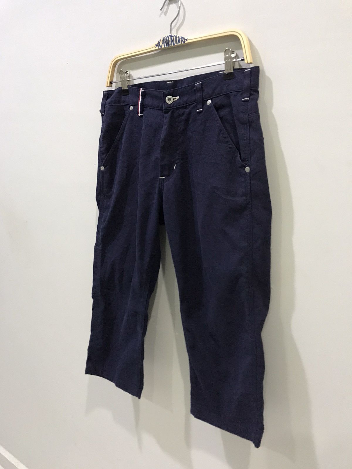 Indigo × Other Unbranded Japan Made USN Cropped Carpenter Duck Canvas Pant Size US 32 / EU 48 - 7 Thumbnail