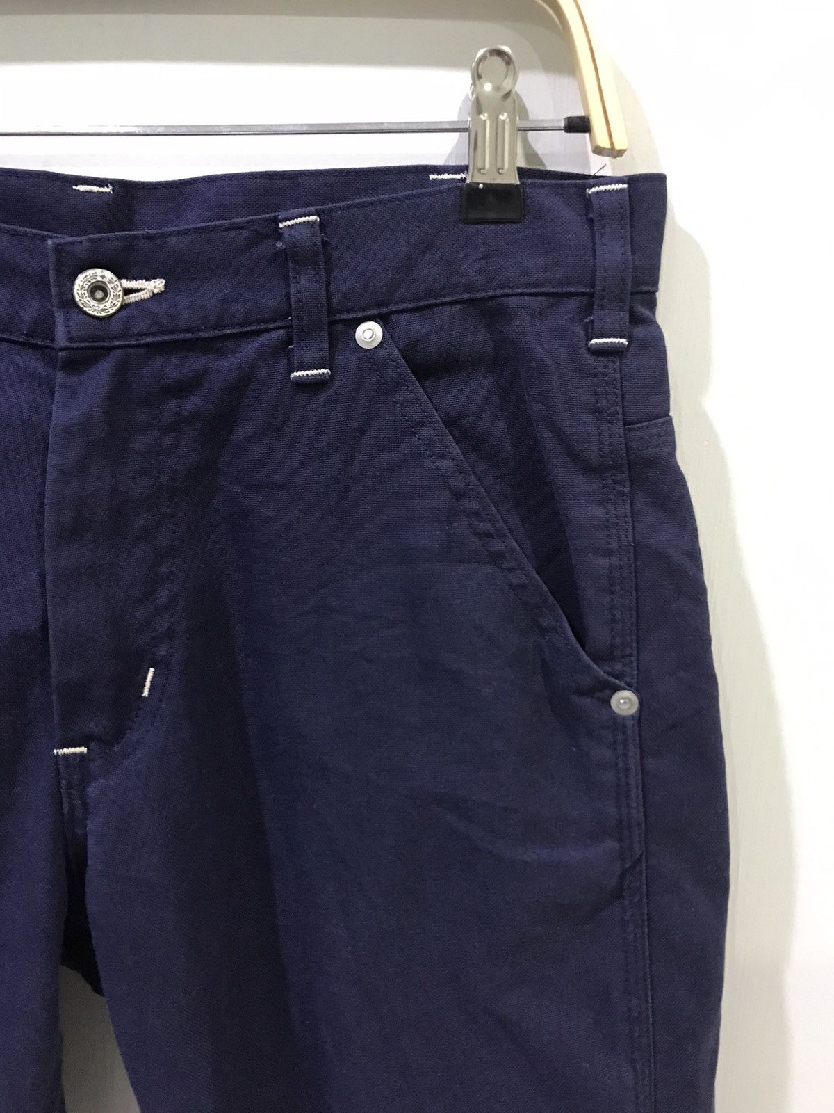 Indigo × Other Unbranded Japan Made USN Cropped Carpenter Duck Canvas Pant Size US 32 / EU 48 - 2 Thumbnail