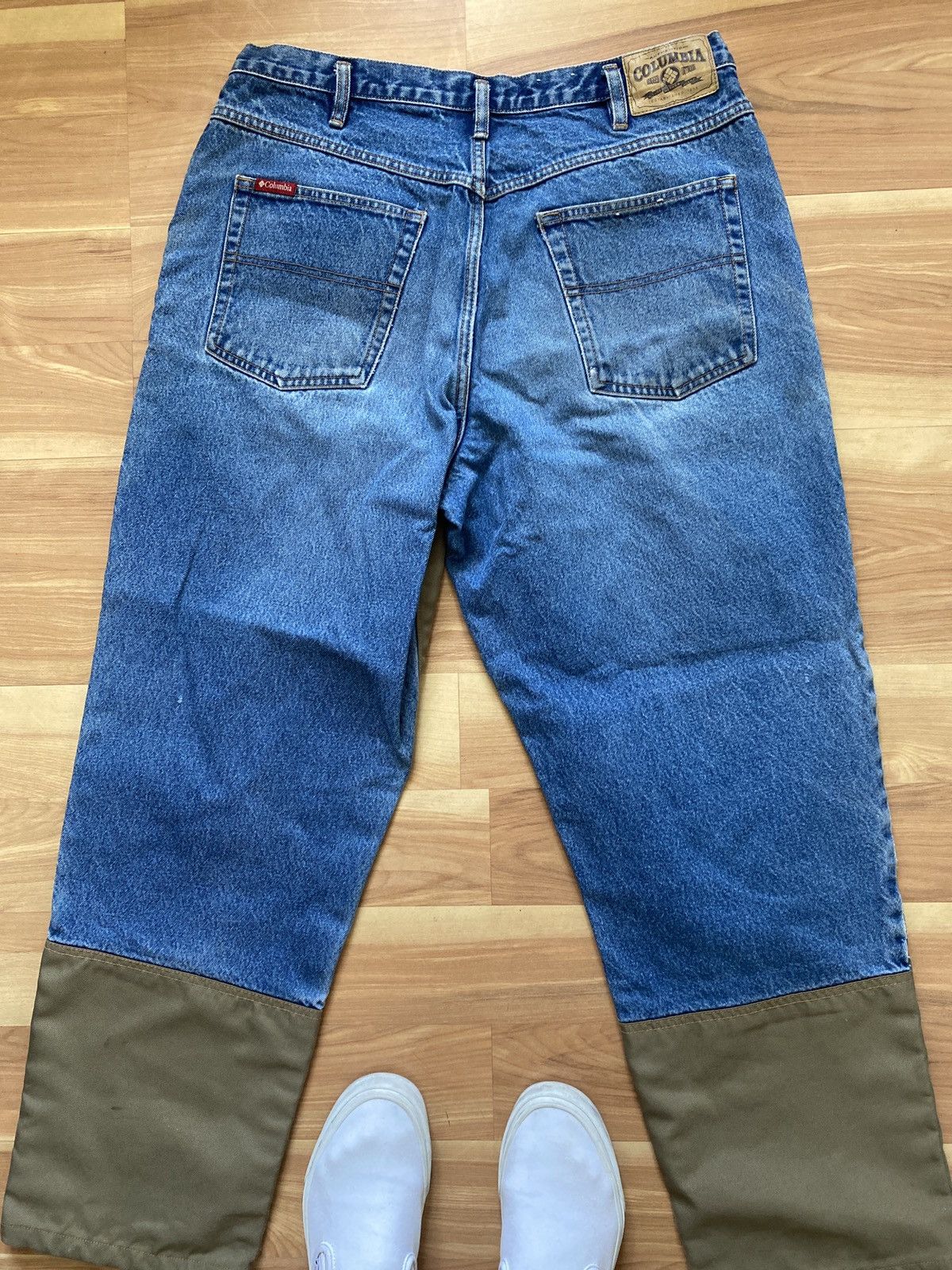Columbia Double Knee x denim pants x Vintage Pants sample x Unique Size US 34 / EU 50 - 3 Thumbnail