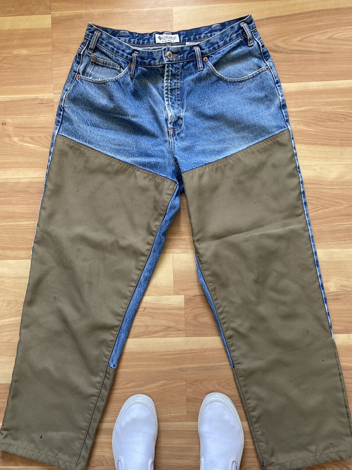 Columbia Double Knee x denim pants x Vintage Pants sample x Unique Size US 34 / EU 50 - 1 Thumbnail