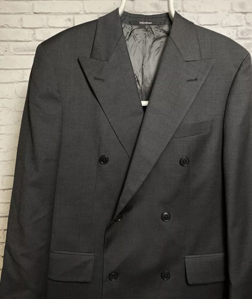 Vintage × Yves Saint Laurent Yves Saint Laurent YSL Blazer Pure New Wool Size L 50 Coat Size 50R - 2 Thumbnail