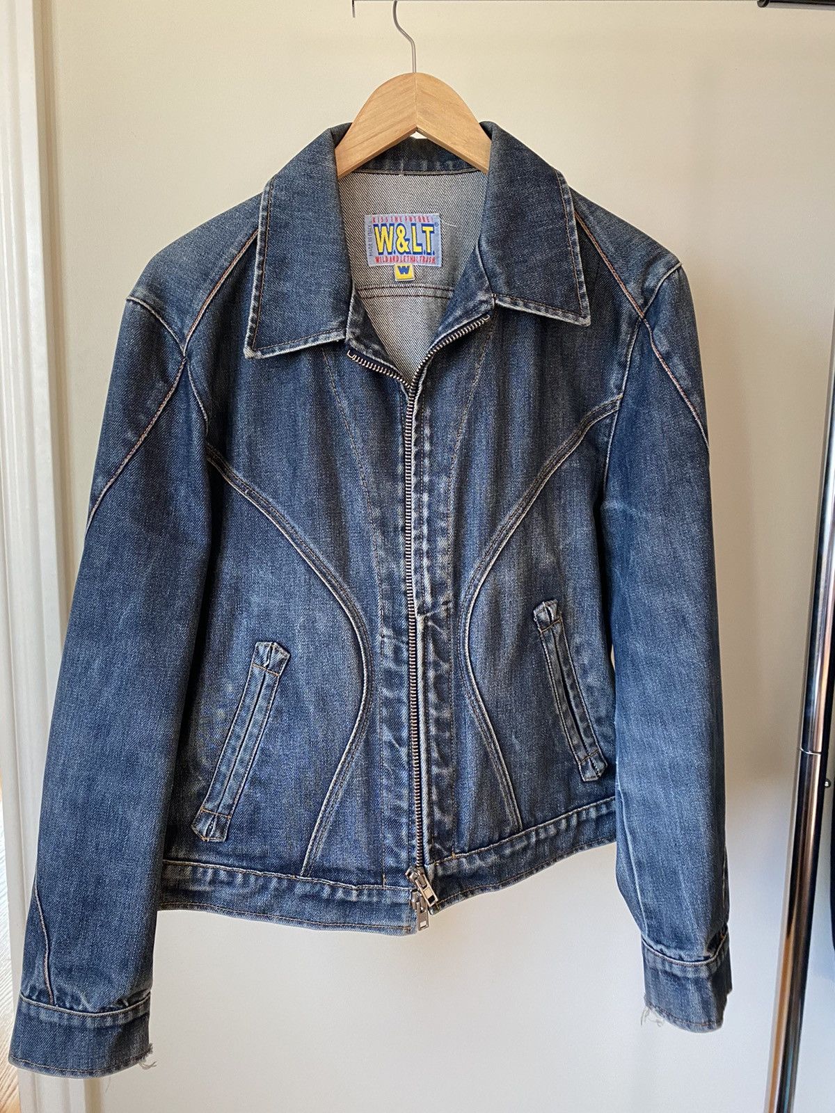 Walter Van Beirendonck W&LT black plastic bomber — spring