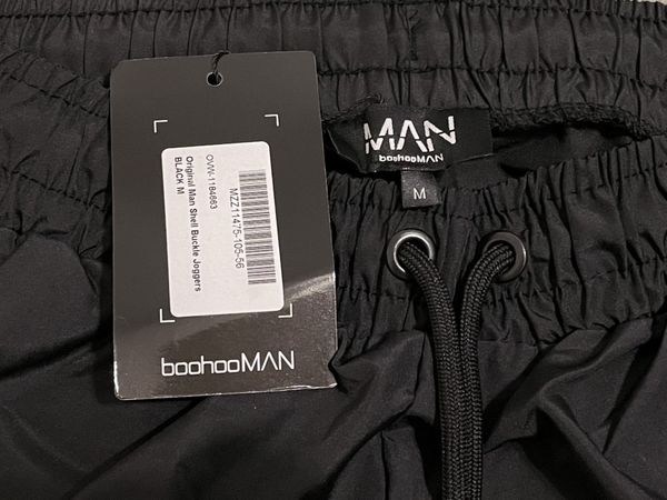 Boohoo BoohooMan Shell Buckle Joggers Grailed