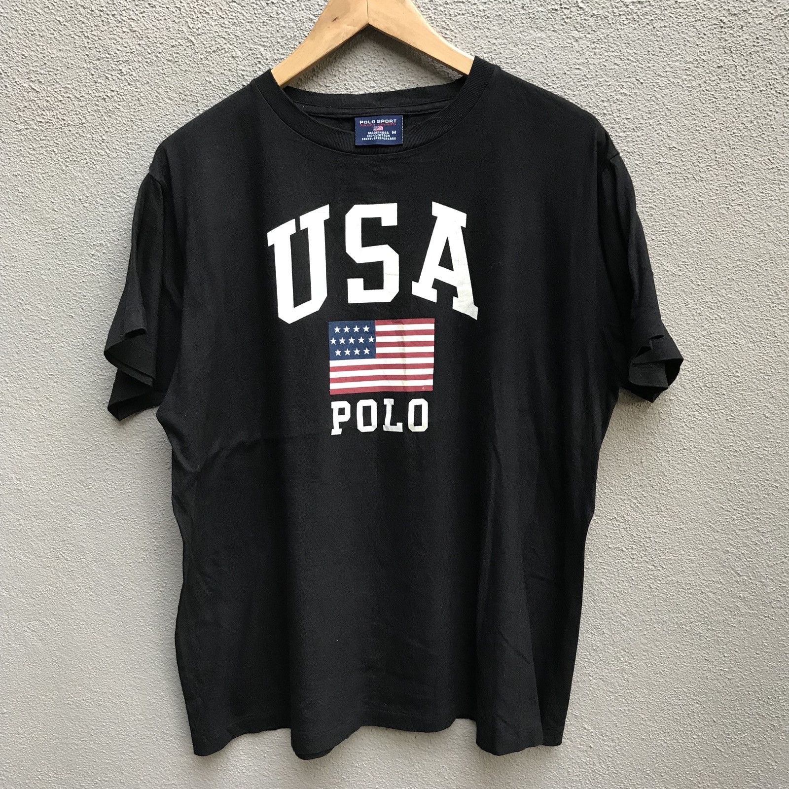 Polo Ralph Lauren Vintage POLO Usa biglogo tee Ralph Lauren Size US M / EU 48-50 / 2 - 2 Thumbnail