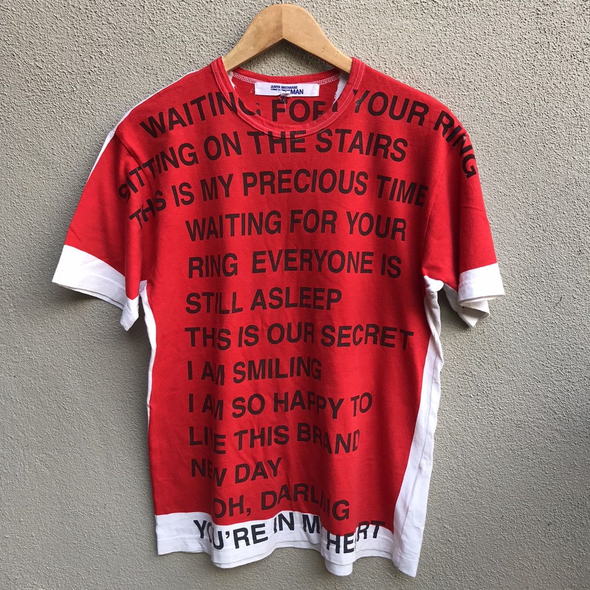 JUNYA WATANABE x COMME DES GARCONS poem tee rare design - Tops