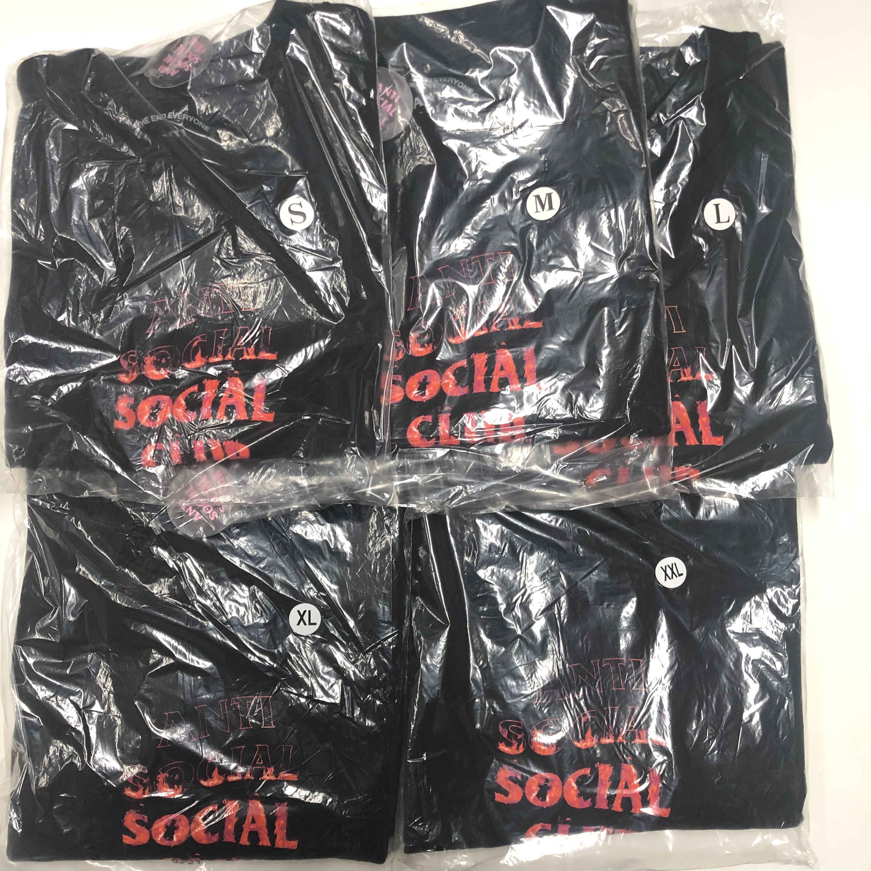 Anti Social Social Club × Members Only DS Weekly ASSC Pink Flame A Fire inside Black Tee FTP BAPE Size US XL / EU 56 / 4 - 7 Thumbnail
