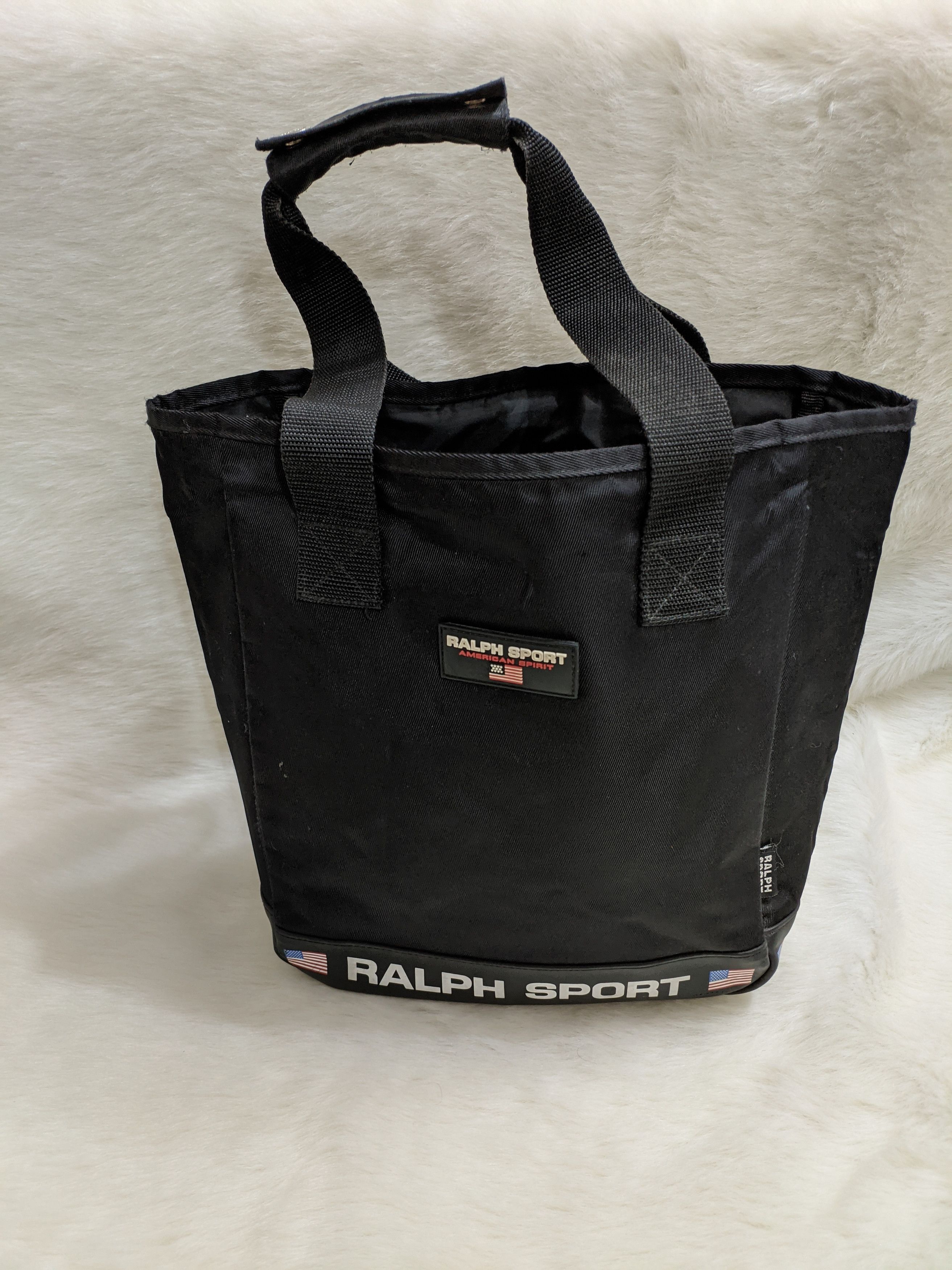 RLX Ralph Lauren × Ralph Lauren × Ralph Lauren Sport RALPH SPORT AMERICAN SPIRIT Black Nylon Sporty Tote 12"x10" Size ONE SIZE - 2 Thumbnail