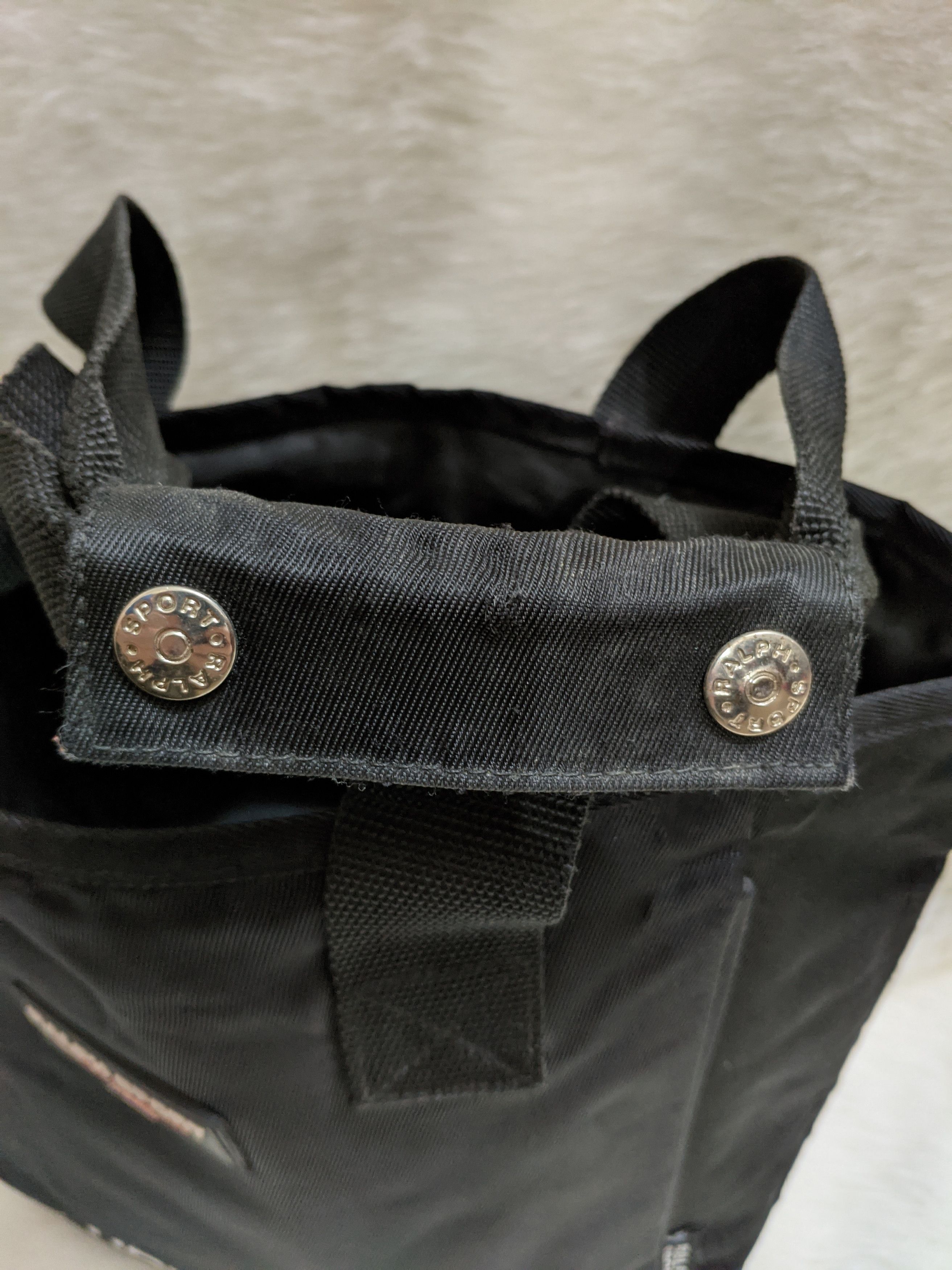 RLX Ralph Lauren × Ralph Lauren × Ralph Lauren Sport RALPH SPORT AMERICAN SPIRIT Black Nylon Sporty Tote 12"x10" Size ONE SIZE - 11 Thumbnail