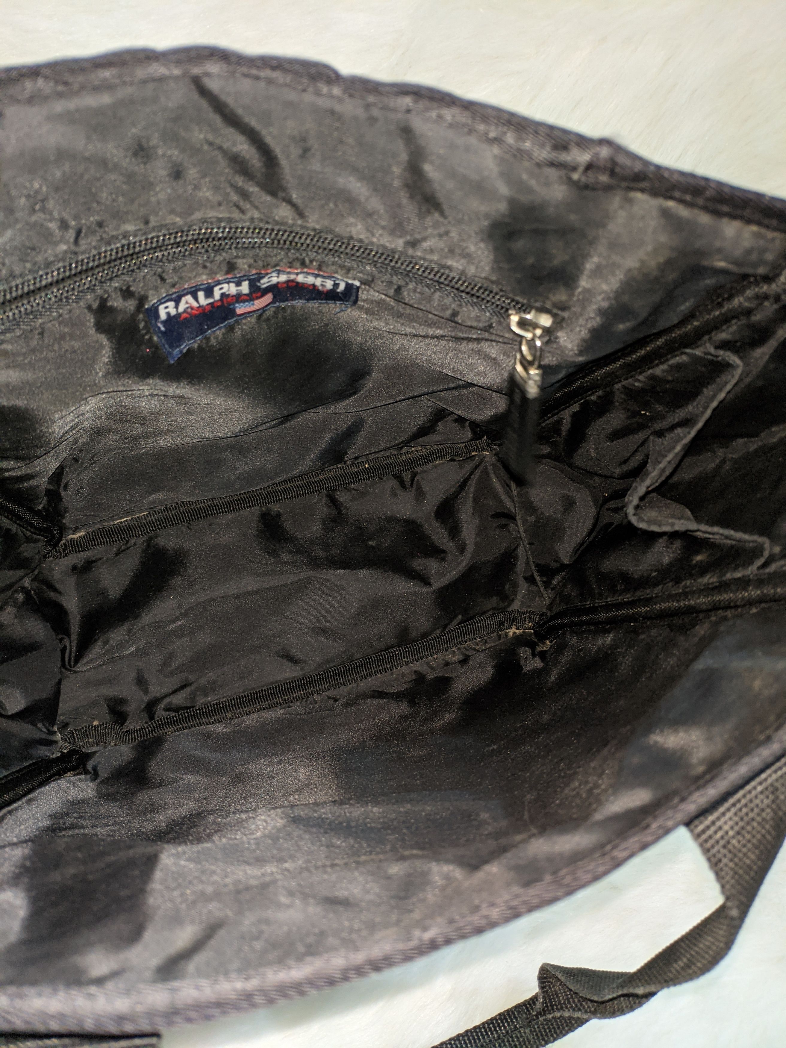 RLX Ralph Lauren × Ralph Lauren × Ralph Lauren Sport RALPH SPORT AMERICAN SPIRIT Black Nylon Sporty Tote 12"x10" Size ONE SIZE - 9 Thumbnail