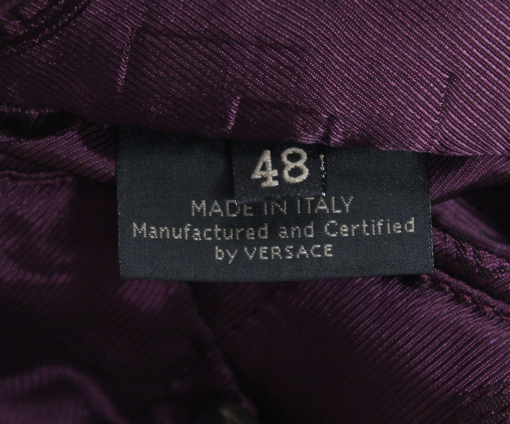 Versace PURPLE WOOL COAT WITH SHEARLING COLLAR Size US M / EU 48-50 / 2 - 10 Thumbnail