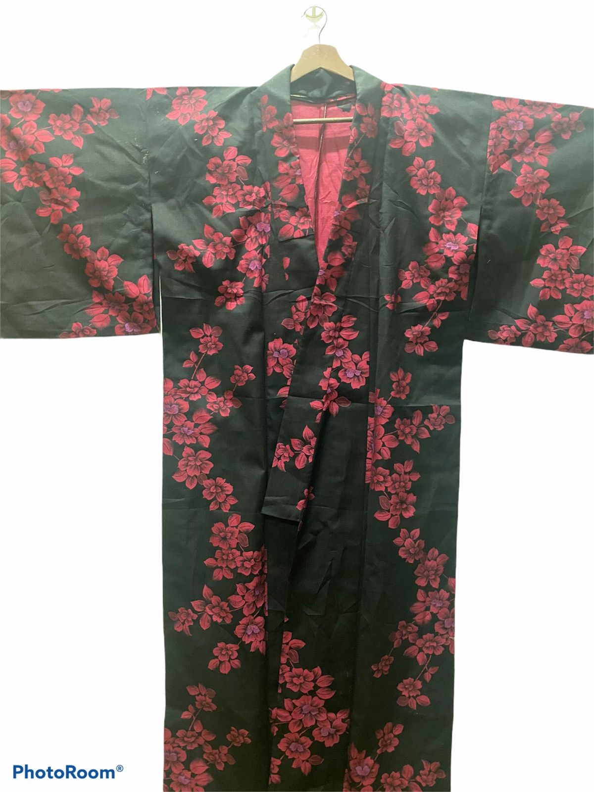 Japanese Brand Vintage kimono robe sakura flower design #K5 Size US L / EU 52-54 / 3 - 1 Thumbnail