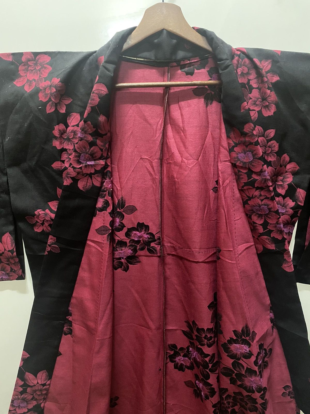 Japanese Brand Vintage kimono robe sakura flower design #K5 Size US L / EU 52-54 / 3 - 6 Thumbnail