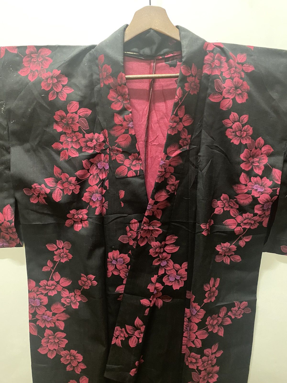 Japanese Brand Vintage kimono robe sakura flower design #K5 Size US L / EU 52-54 / 3 - 3 Thumbnail