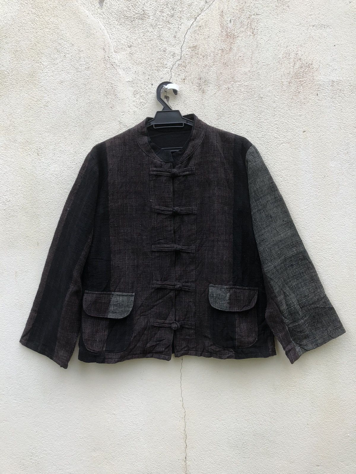 Japanese Brand Nice Mandarin Style Patchworks Coat Jacket Size US M / EU 48-50 / 2 - 1 Thumbnail