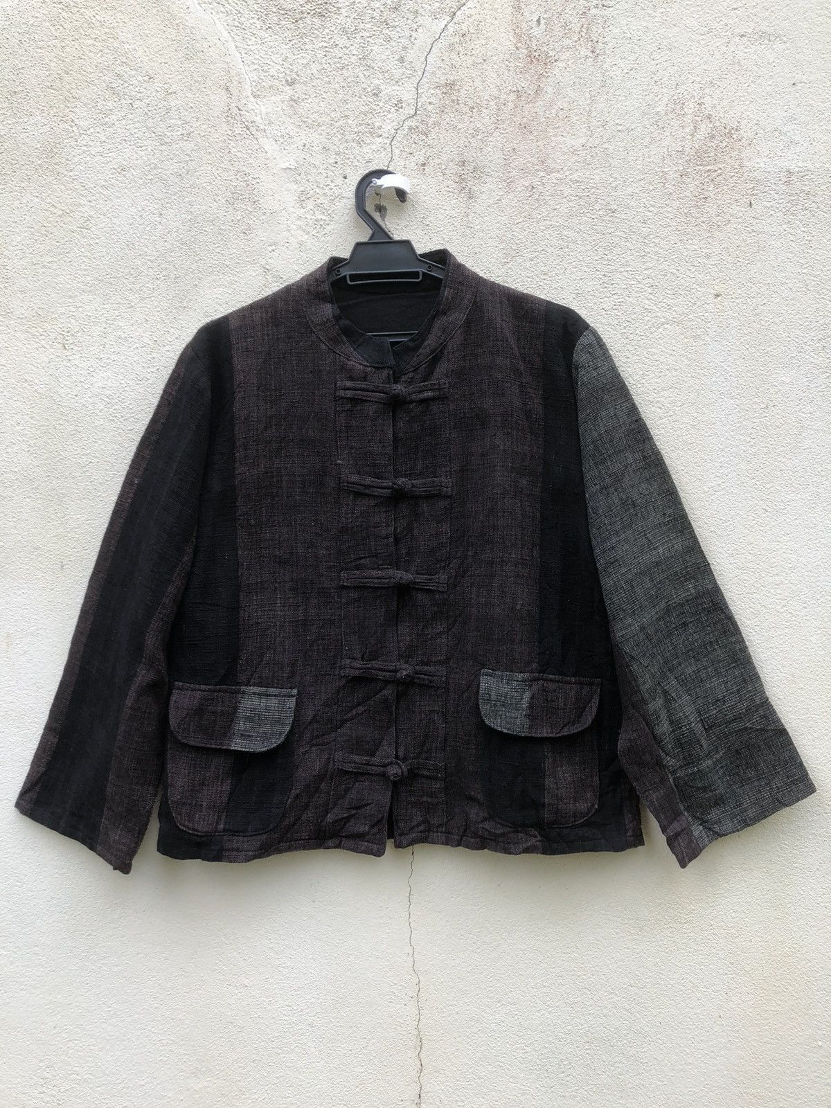 Japanese Brand Nice Mandarin Style Patchworks Coat Jacket Size US M / EU 48-50 / 2 - 4 Thumbnail