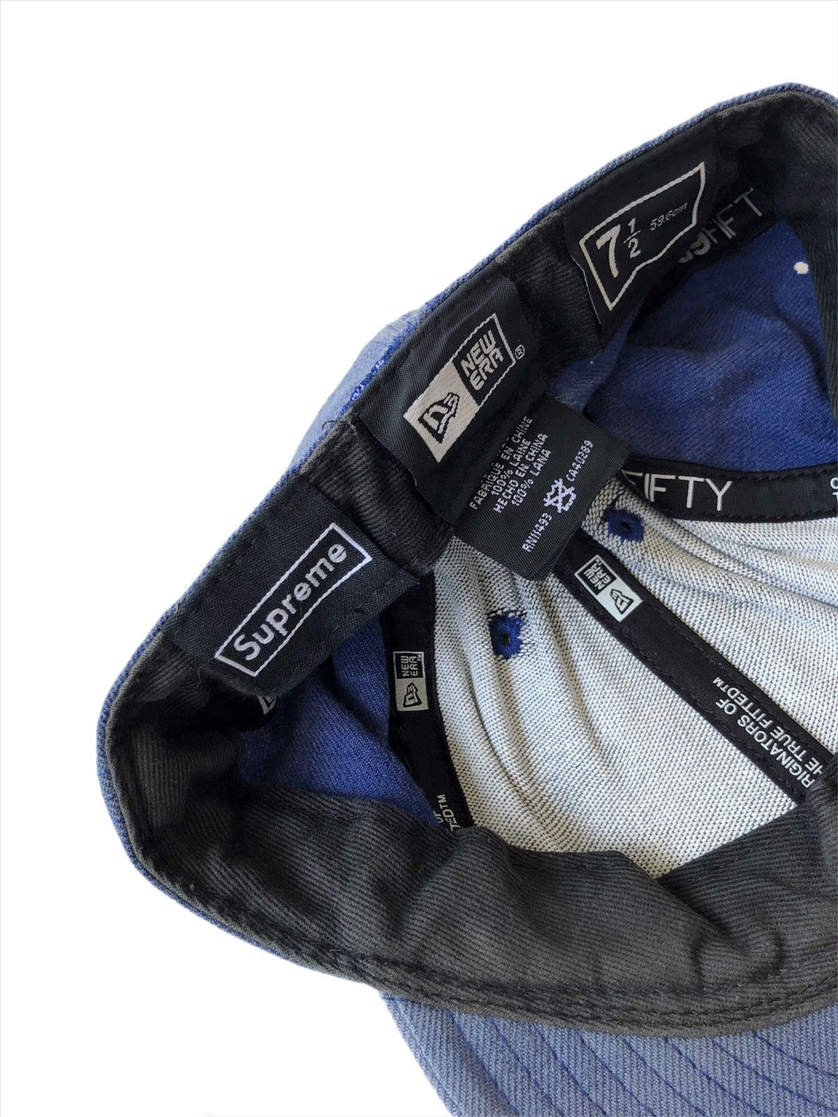 New Era × Supreme SS08 SUPREME New Era "Crossed Flag" Distressed Cap Size ONE SIZE - 6 Thumbnail
