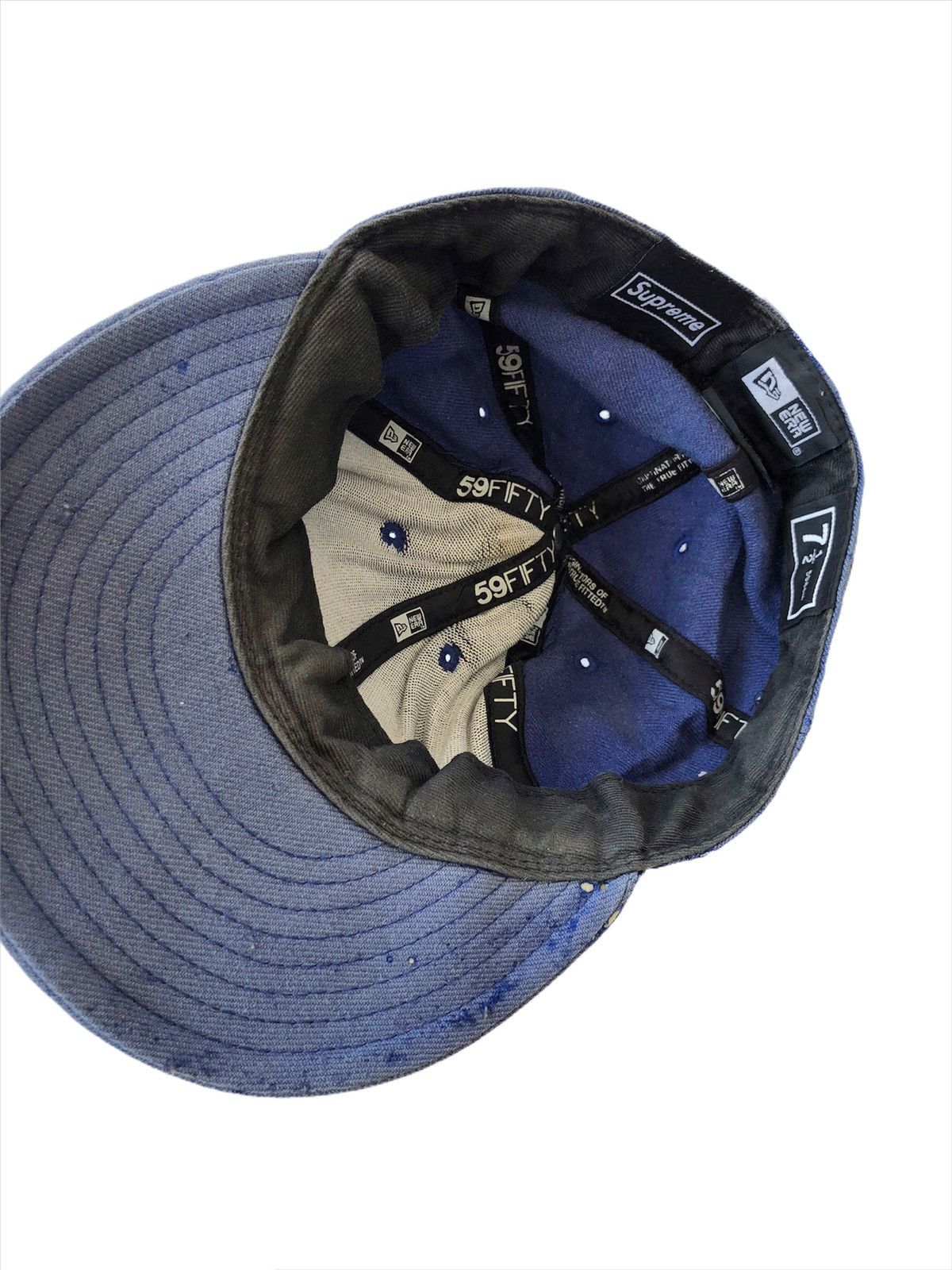New Era × Supreme SS08 SUPREME New Era "Crossed Flag" Distressed Cap Size ONE SIZE - 5 Thumbnail