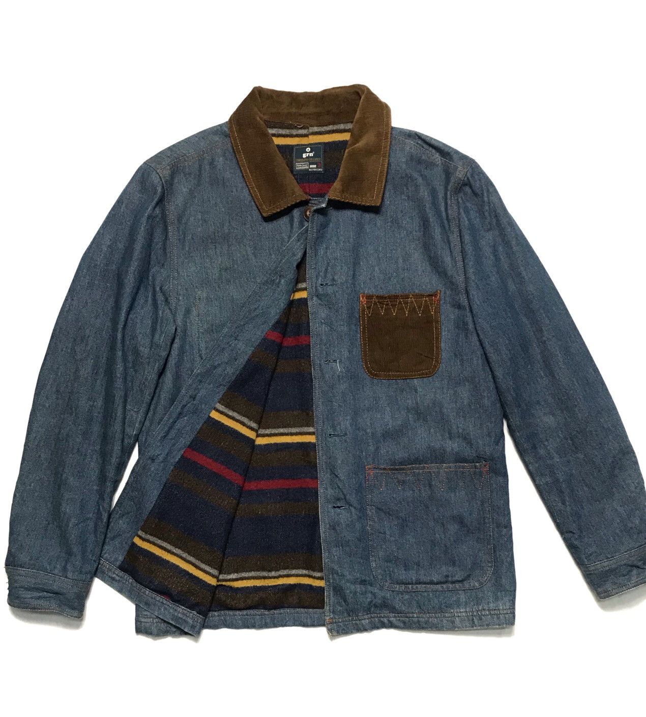 Grn style Custom Pocket Denim indigo Jacket