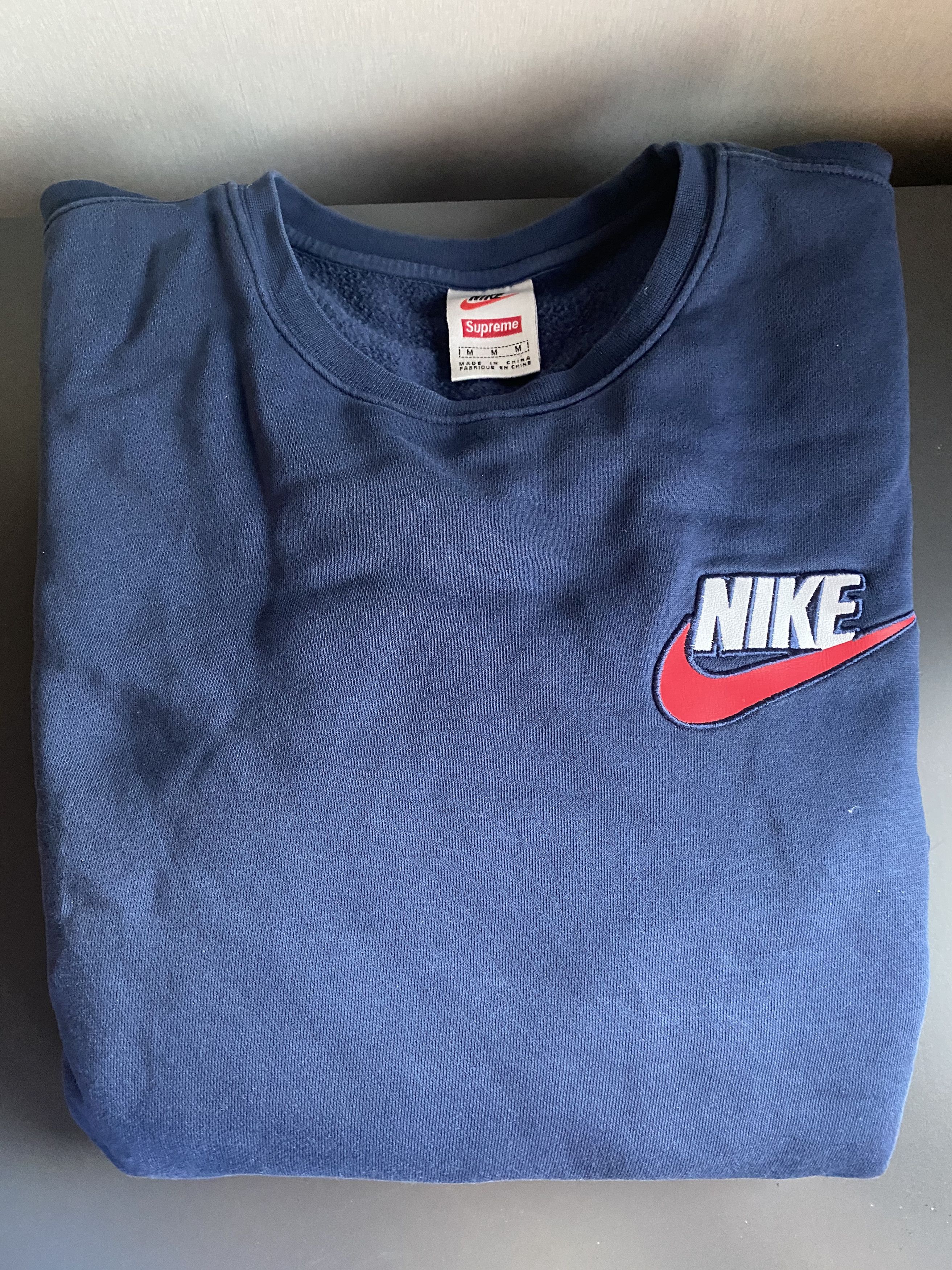 Supreme Supreme Nike Crewneck Navy | Grailed