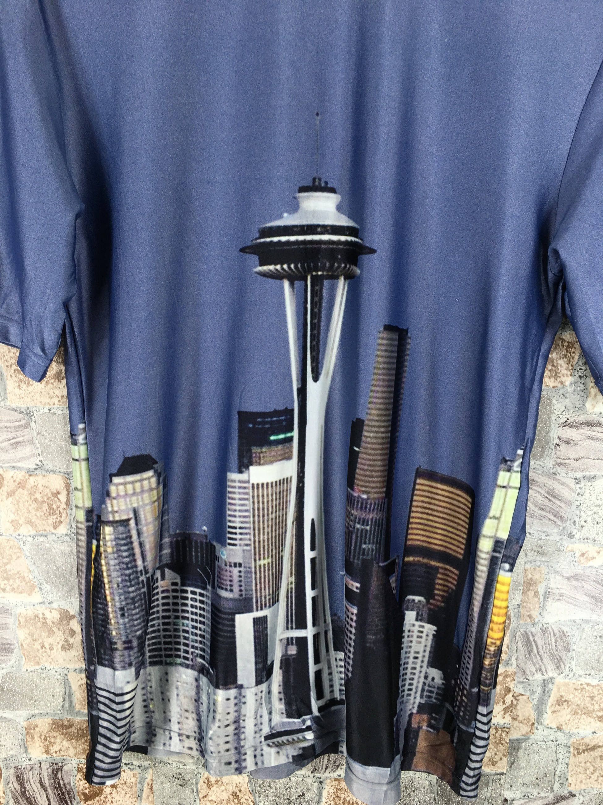 Japanese Brand LAD MUSICIAN Tower Graphic T shirt Polyester Medium Size US M / EU 48-50 / 2 - 2 Thumbnail