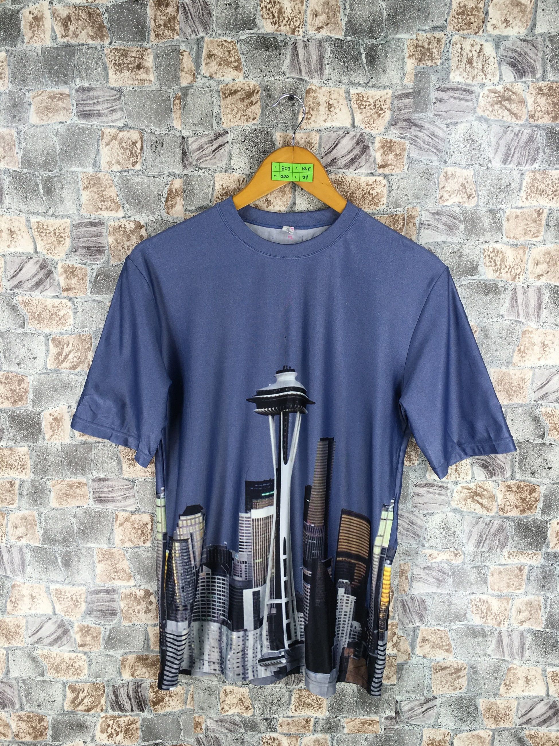 Japanese Brand LAD MUSICIAN Tower Graphic T shirt Polyester Medium Size US M / EU 48-50 / 2 - 1 Thumbnail