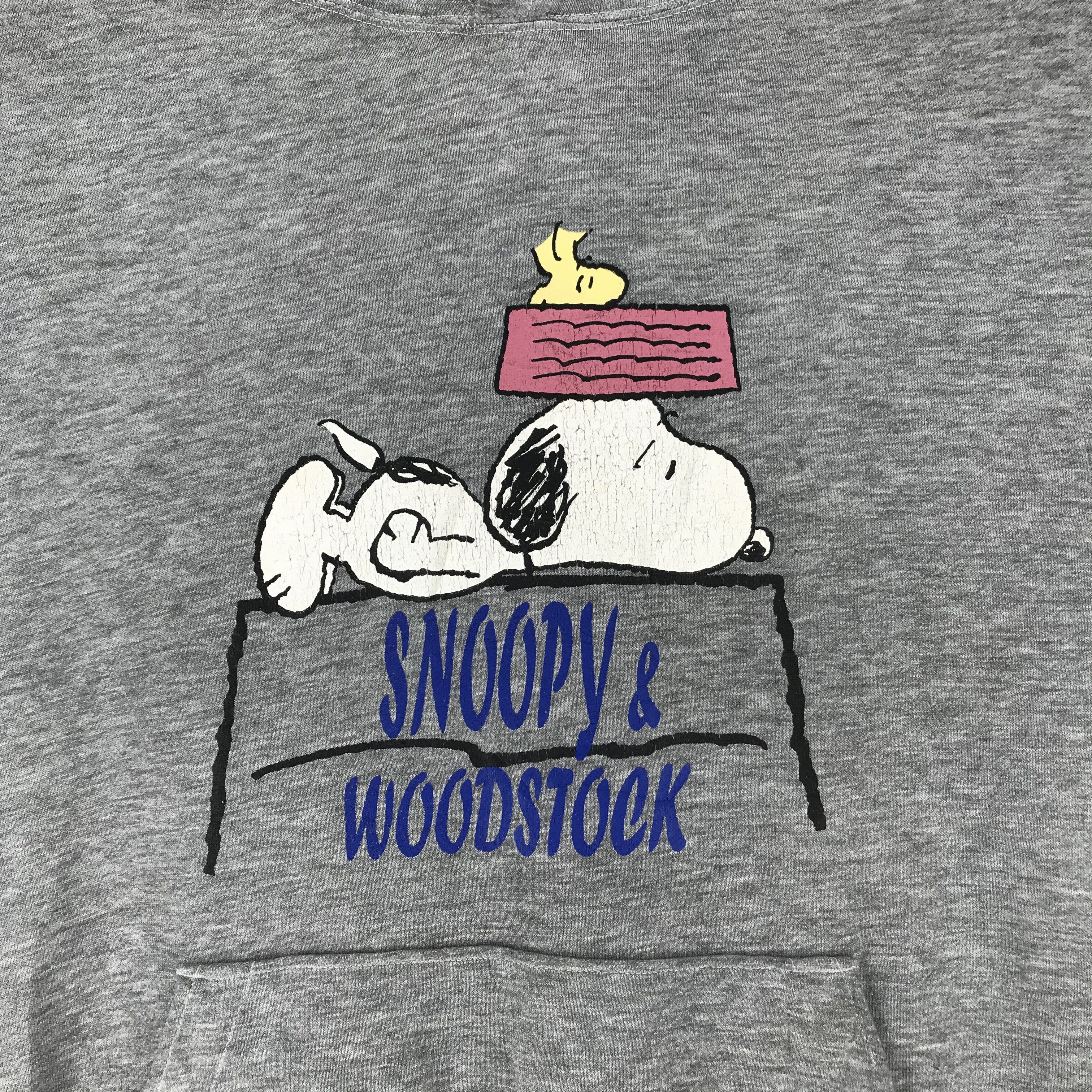 Peanuts Vintage Peanuts Snoopy & Woodstock Pullover Hoodie #2695-003 Size US L / EU 52-54 / 3 - 3 Thumbnail