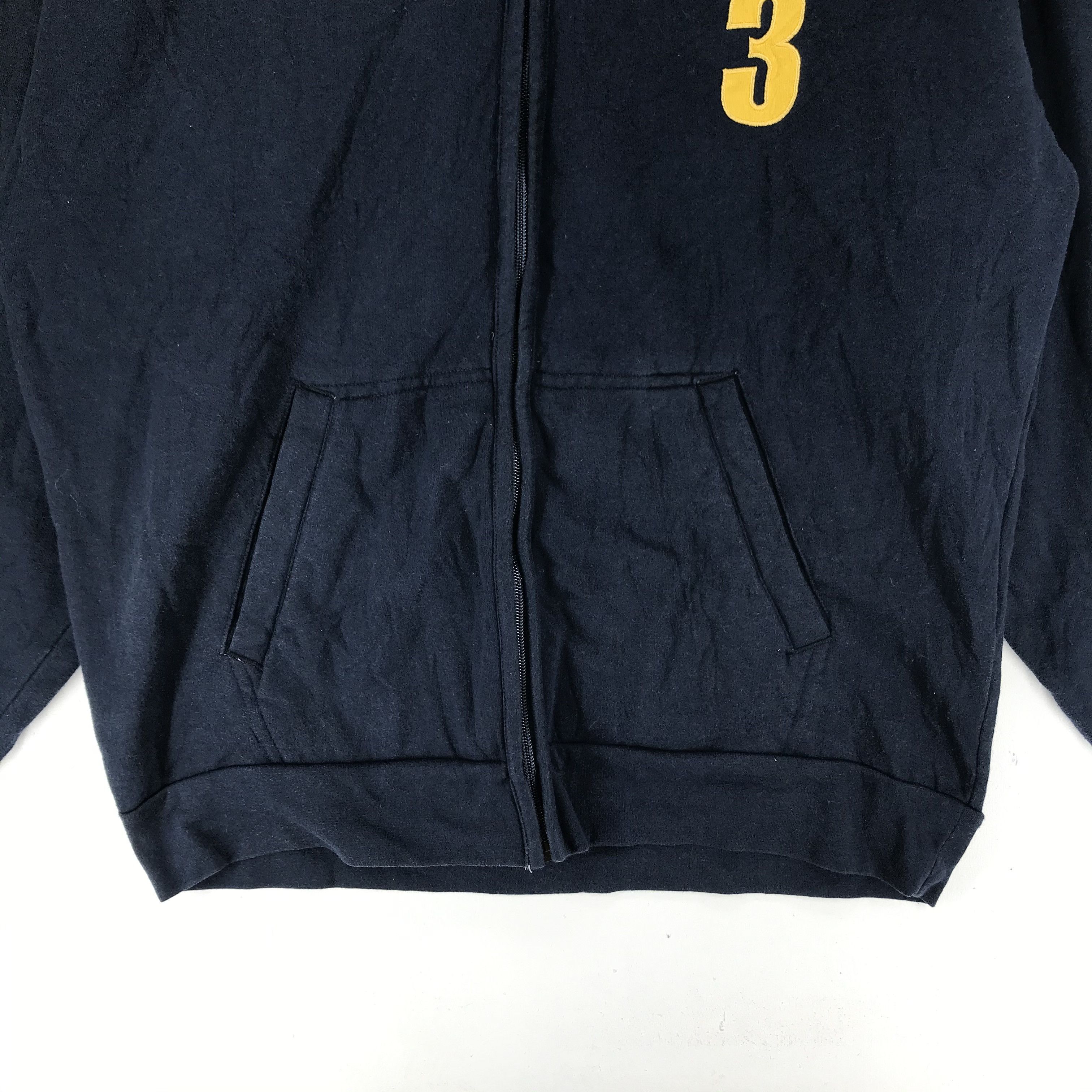 Adidas 90s Adidas 3 Big Logo Yellow Stripes Zipper Hoodie #2697-003 Size US L / EU 52-54 / 3 - 4 Thumbnail