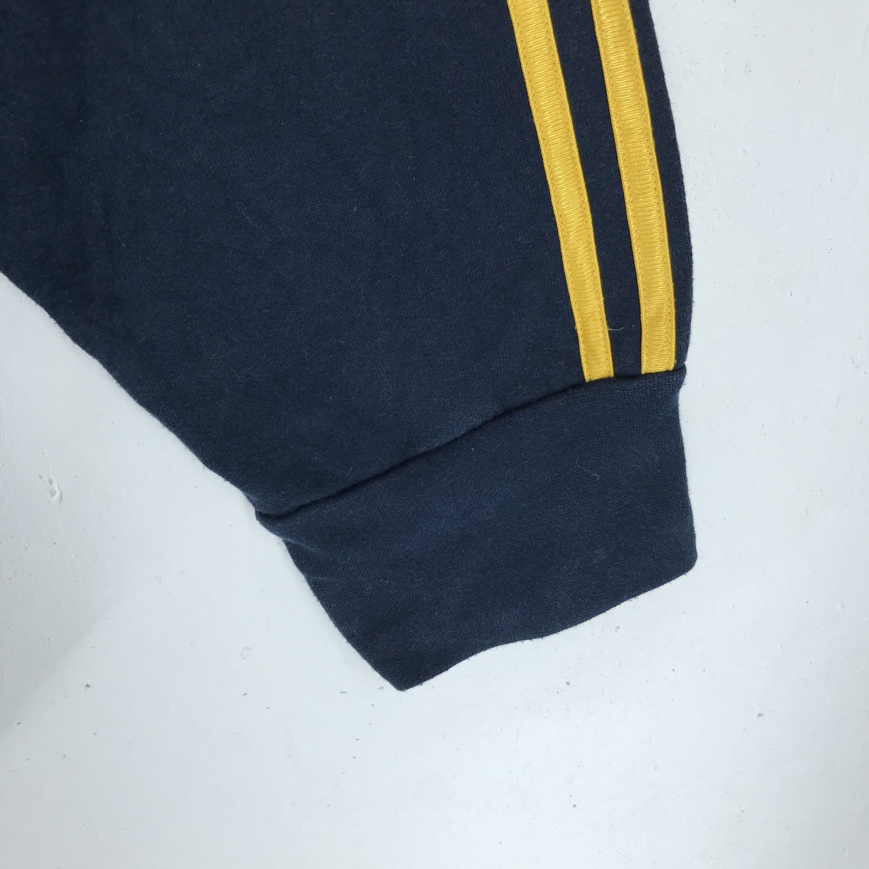 Adidas 90s Adidas 3 Big Logo Yellow Stripes Zipper Hoodie #2697-003 Size US L / EU 52-54 / 3 - 5 Thumbnail