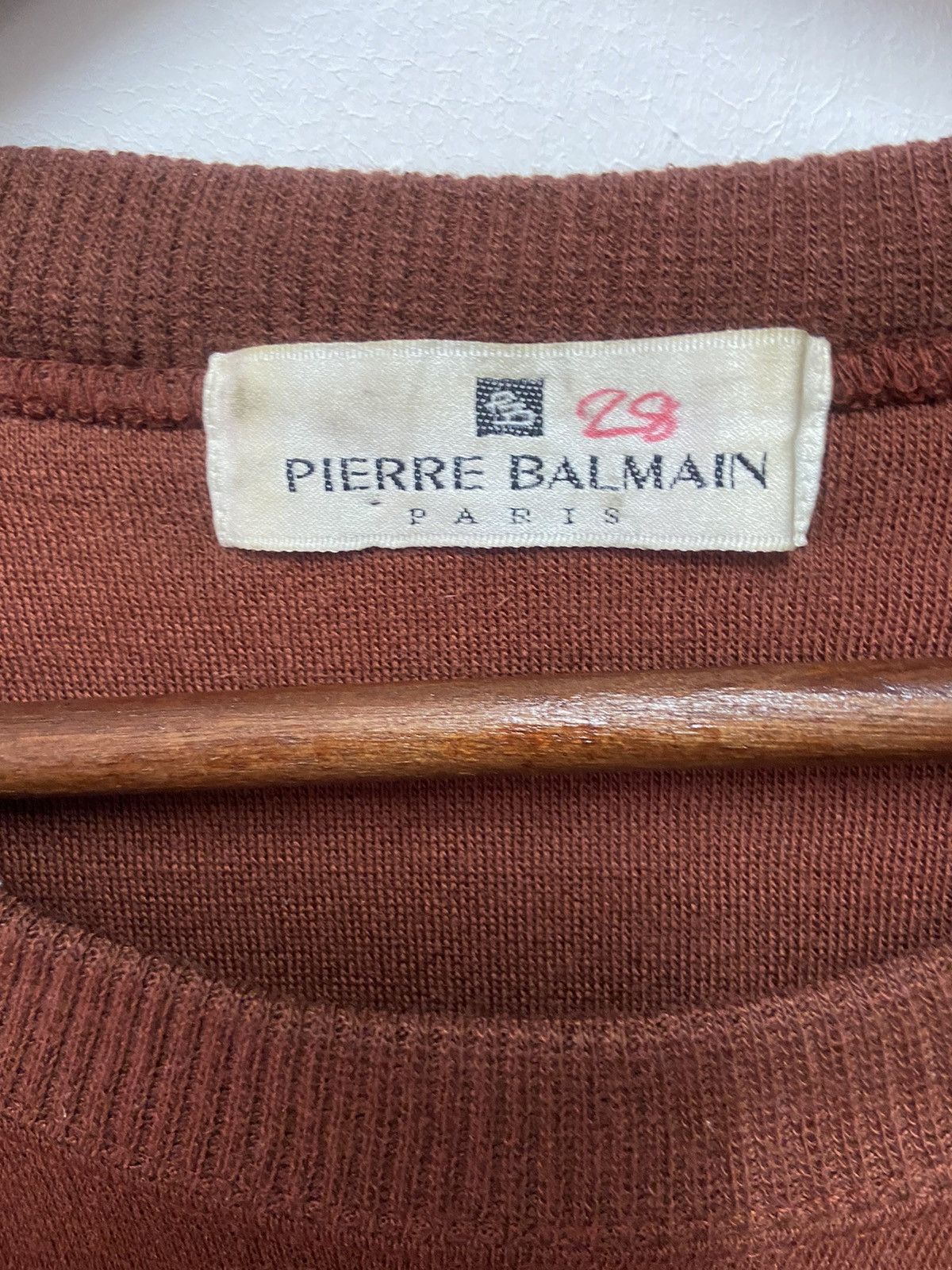 Balmain Vintage Pierre Balmain Big Logo Embroidered Sweatshirt Size US L / EU 52-54 / 3 - 5 Thumbnail