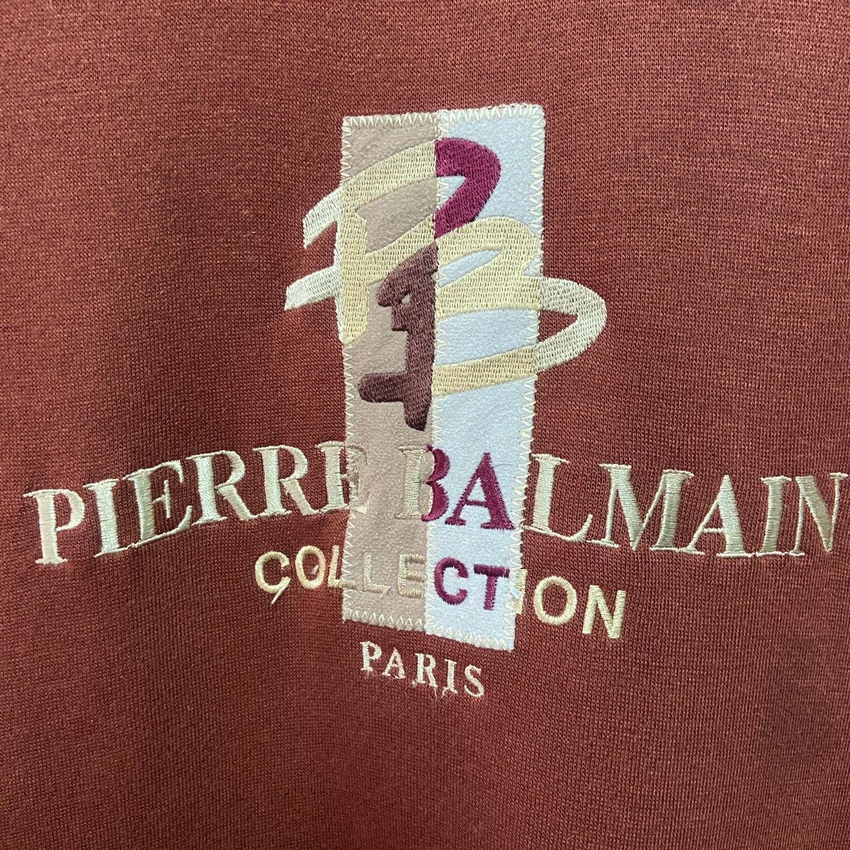 Balmain Vintage Pierre Balmain Big Logo Embroidered Sweatshirt Size US L / EU 52-54 / 3 - 4 Thumbnail