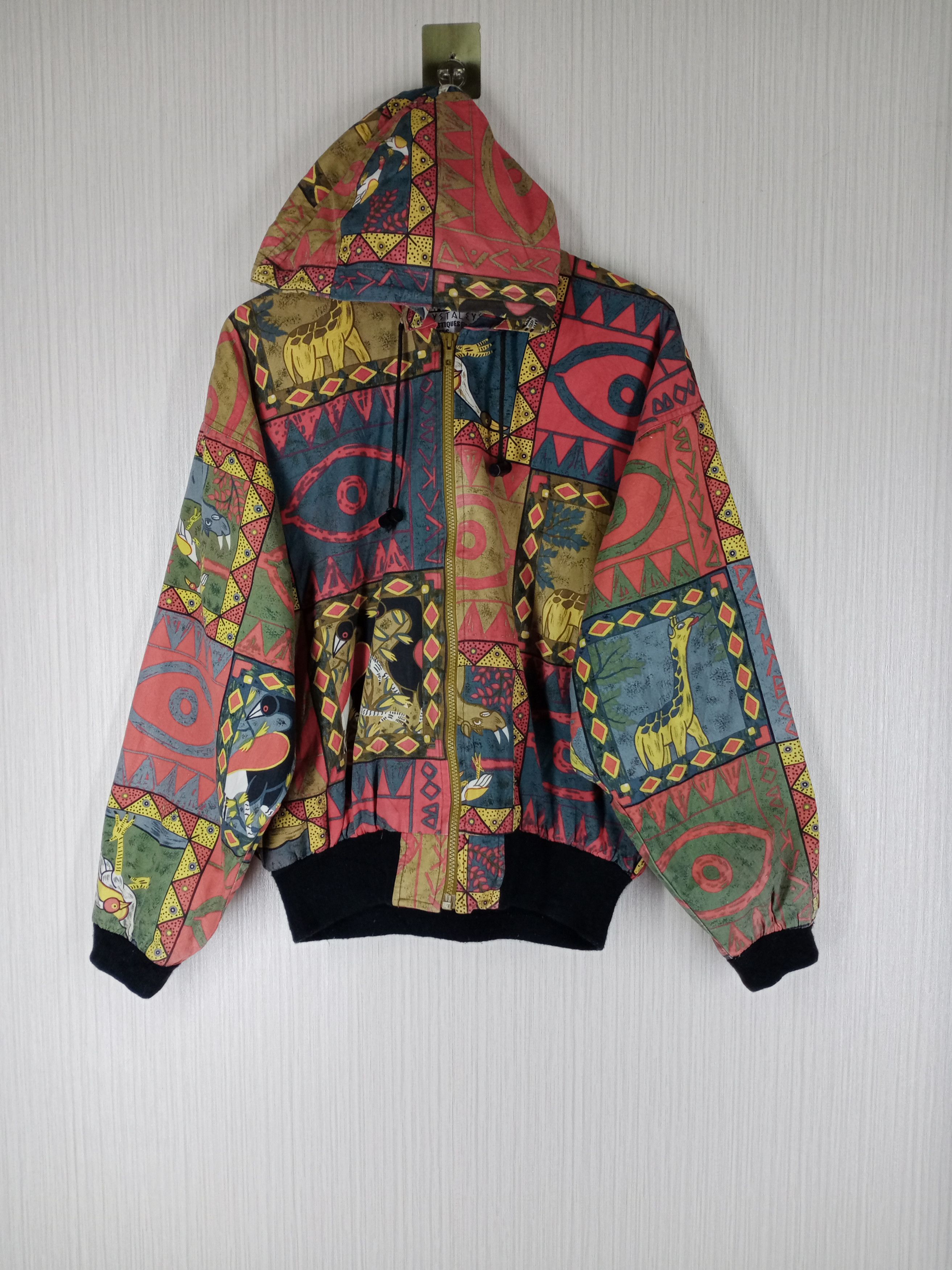 Japanese Brand Vintage 90s Peakaboo Crystal Eye Animal Art Design Size US L / EU 52-54 / 3 - 1 Thumbnail