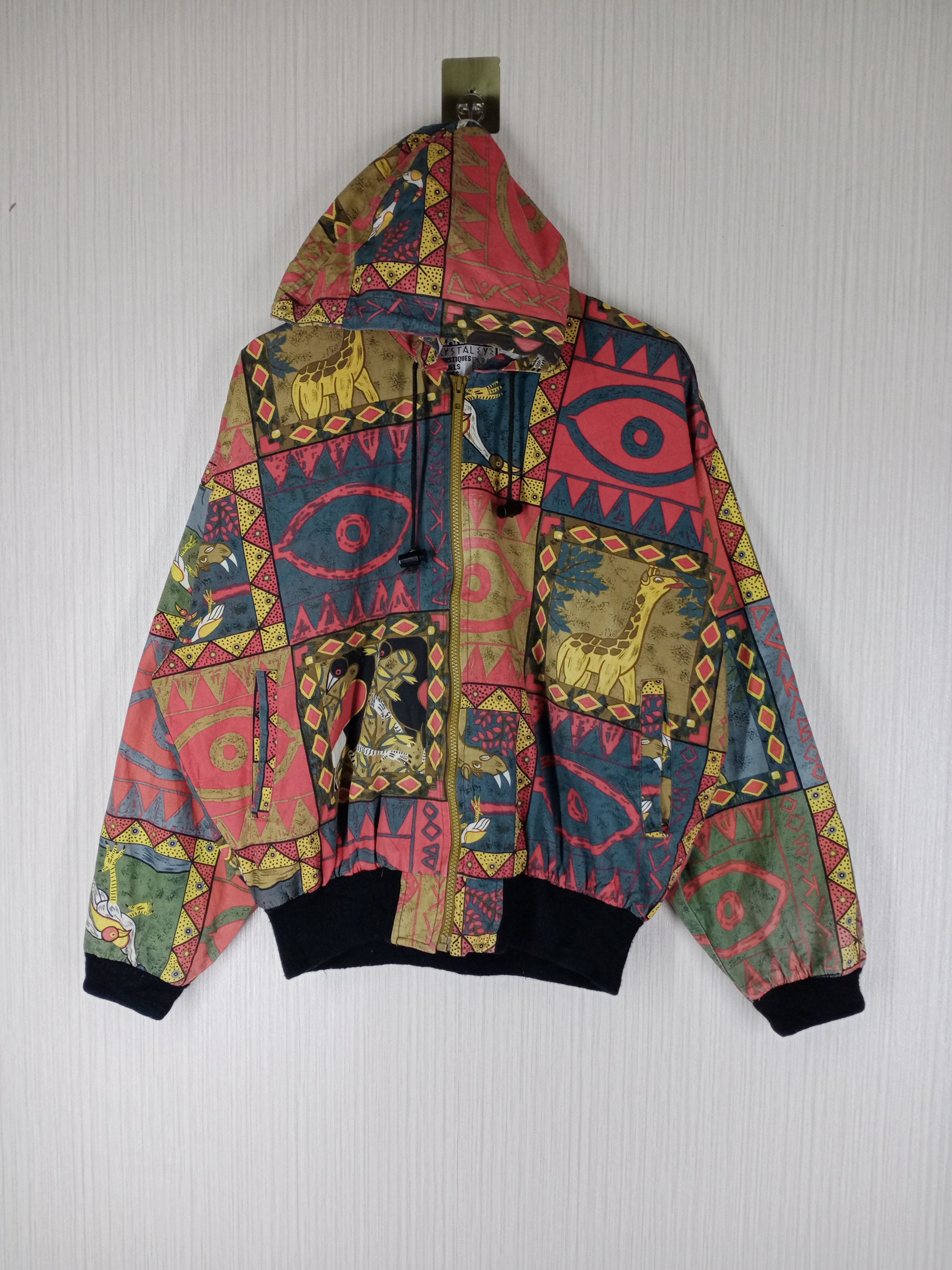 Japanese Brand Vintage 90s Peakaboo Crystal Eye Animal Art Design Size US L / EU 52-54 / 3 - 3 Thumbnail