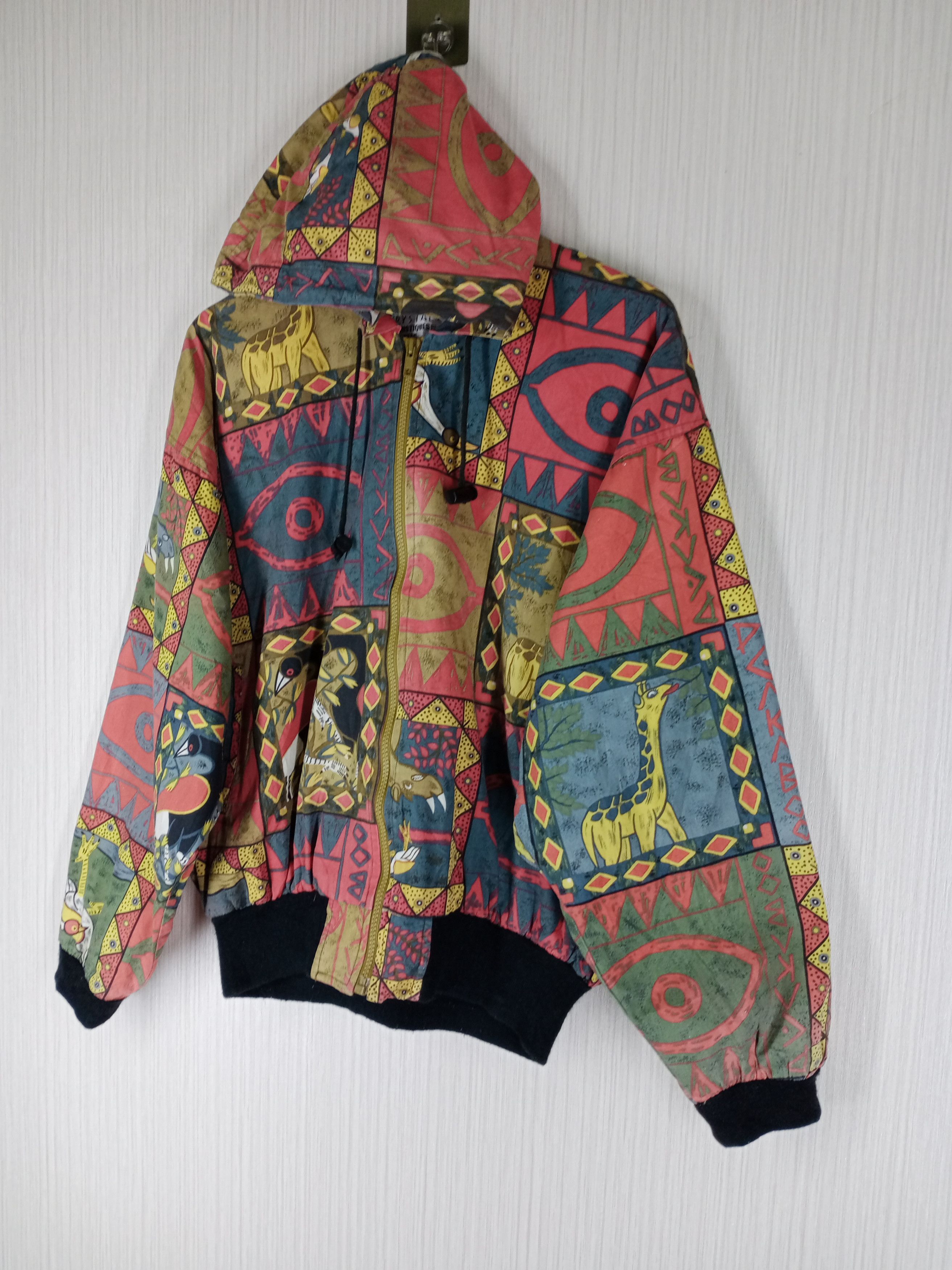 Japanese Brand Vintage 90s Peakaboo Crystal Eye Animal Art Design Size US L / EU 52-54 / 3 - 2 Thumbnail