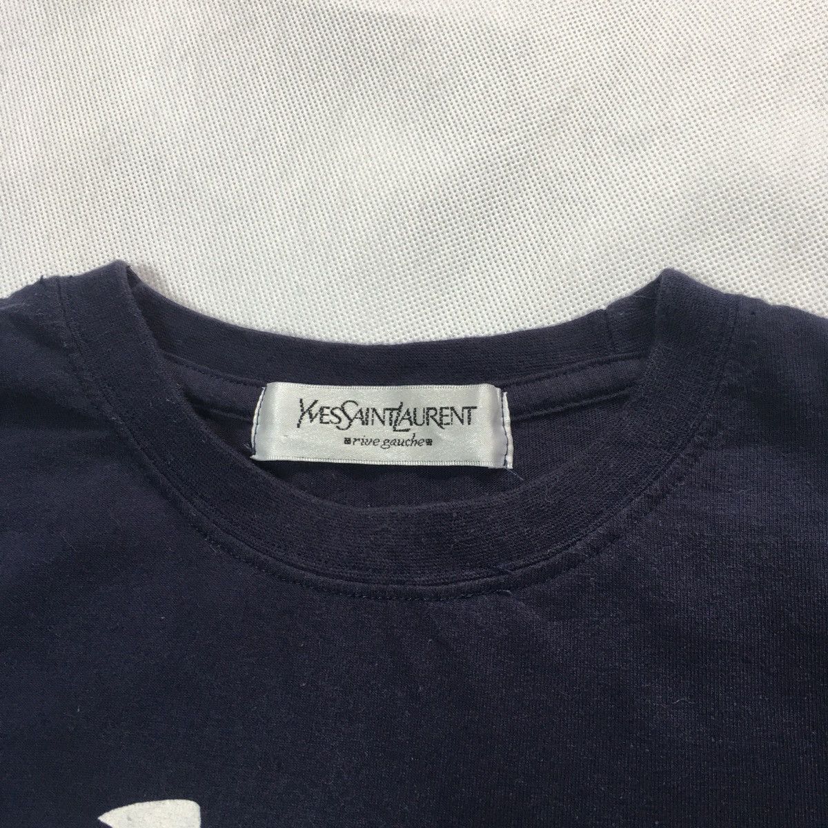 Yves Saint Laurent YSL Yves Saint Laurent Rive Gauche Big Logo Tshirt Size US XS / EU 42 / 0 - 4 Thumbnail
