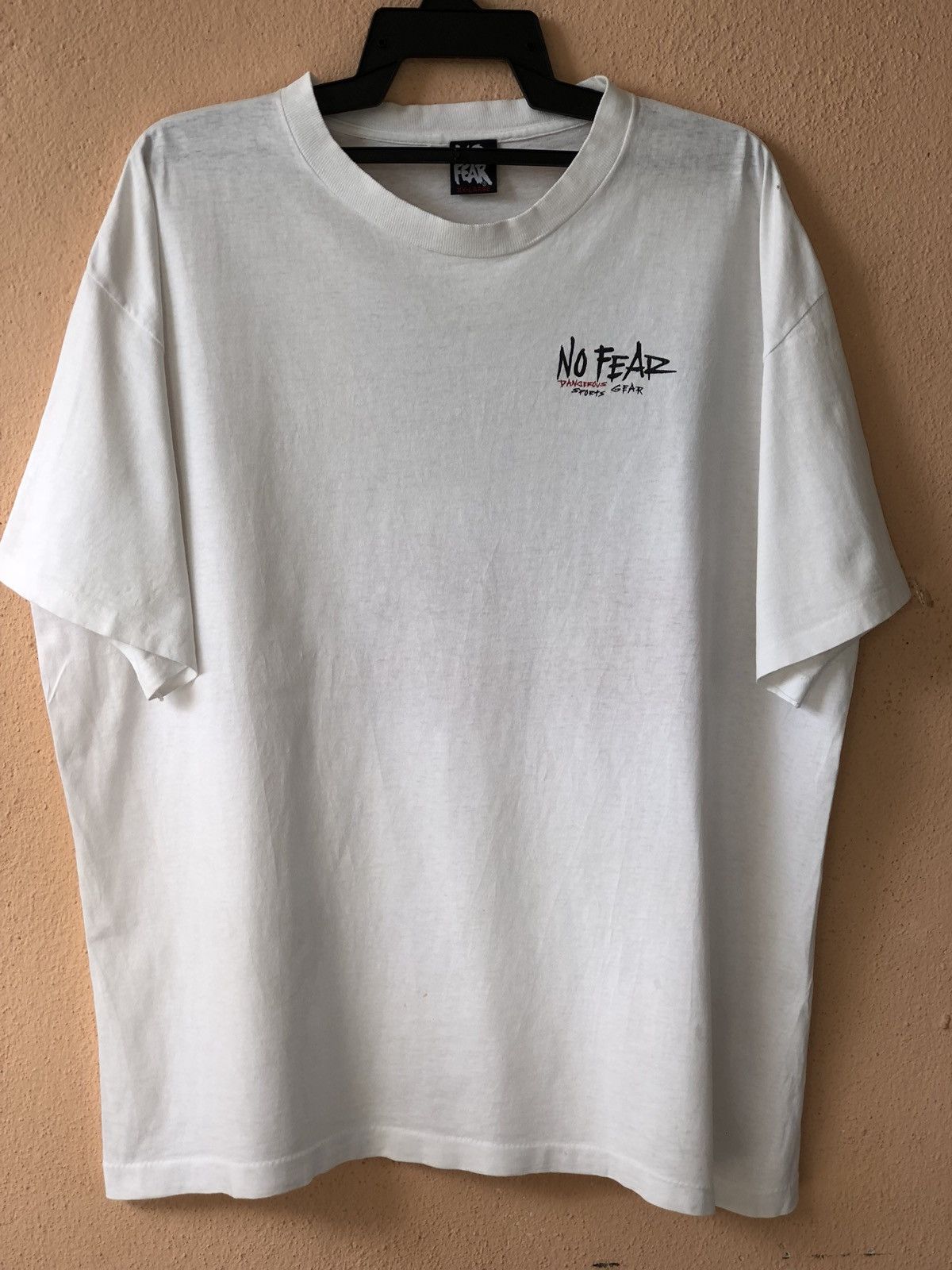 No Fear × Vintage Vintage 90s NO FEAR Dangerous Sport Gear Streetwear Tee Size US XXL / EU 58 / 5 - 5 Thumbnail