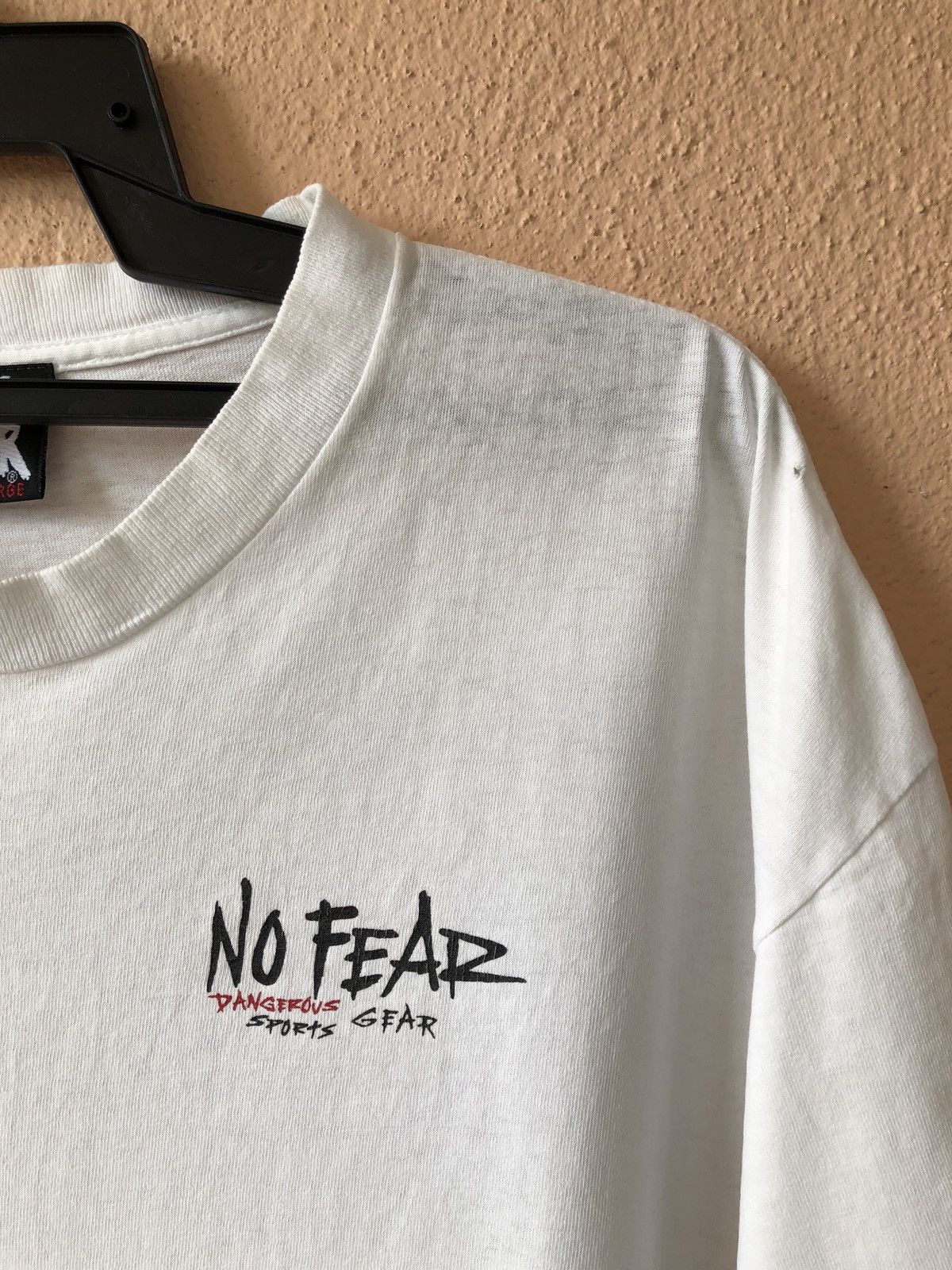 No Fear × Vintage Vintage 90s NO FEAR Dangerous Sport Gear Streetwear Tee Size US XXL / EU 58 / 5 - 6 Thumbnail