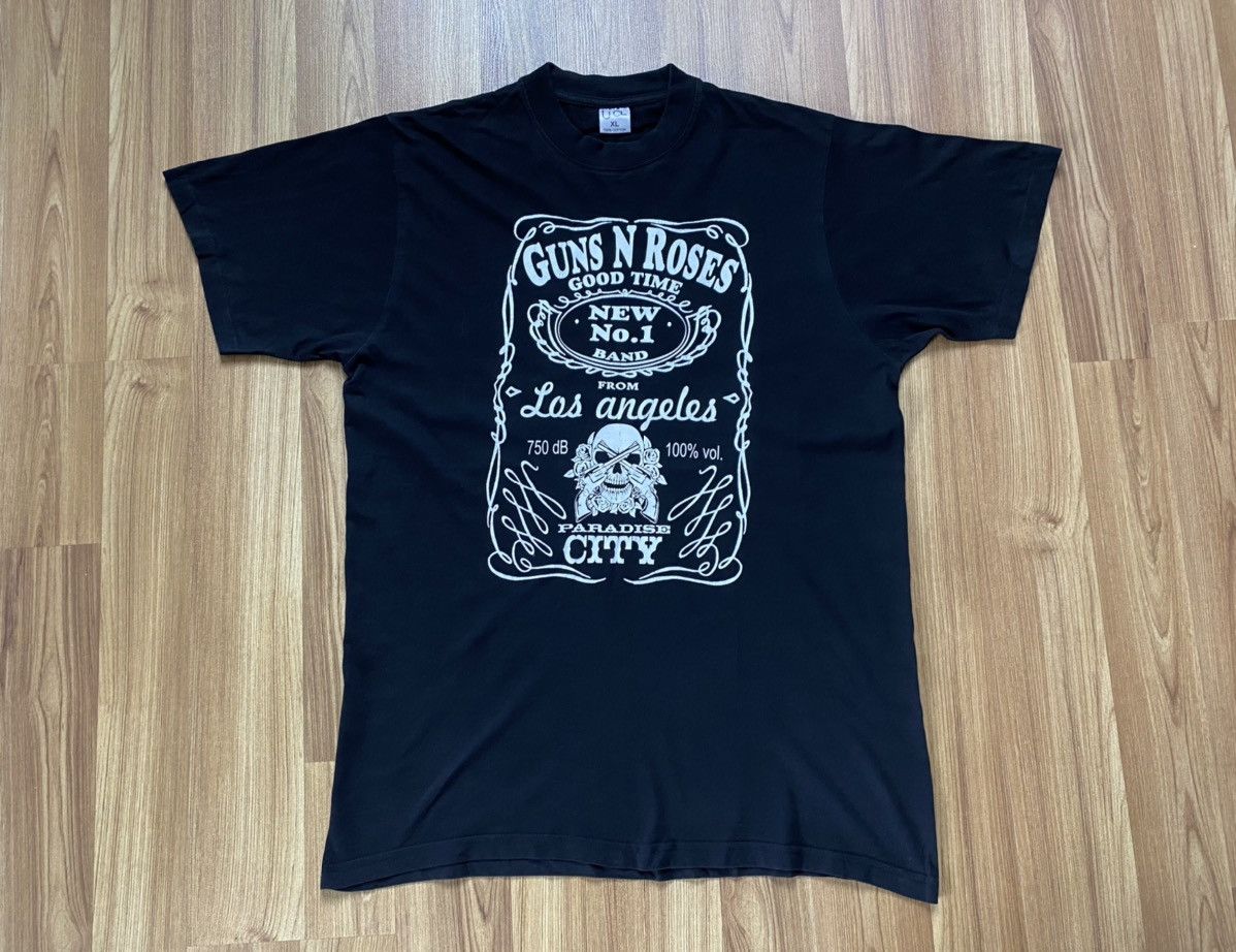 Band Tees Vintage Guns N Roses Los Angeles Jack Daniels Tee T Shirt Size US XL / EU 56 / 4 - 1 Thumbnail