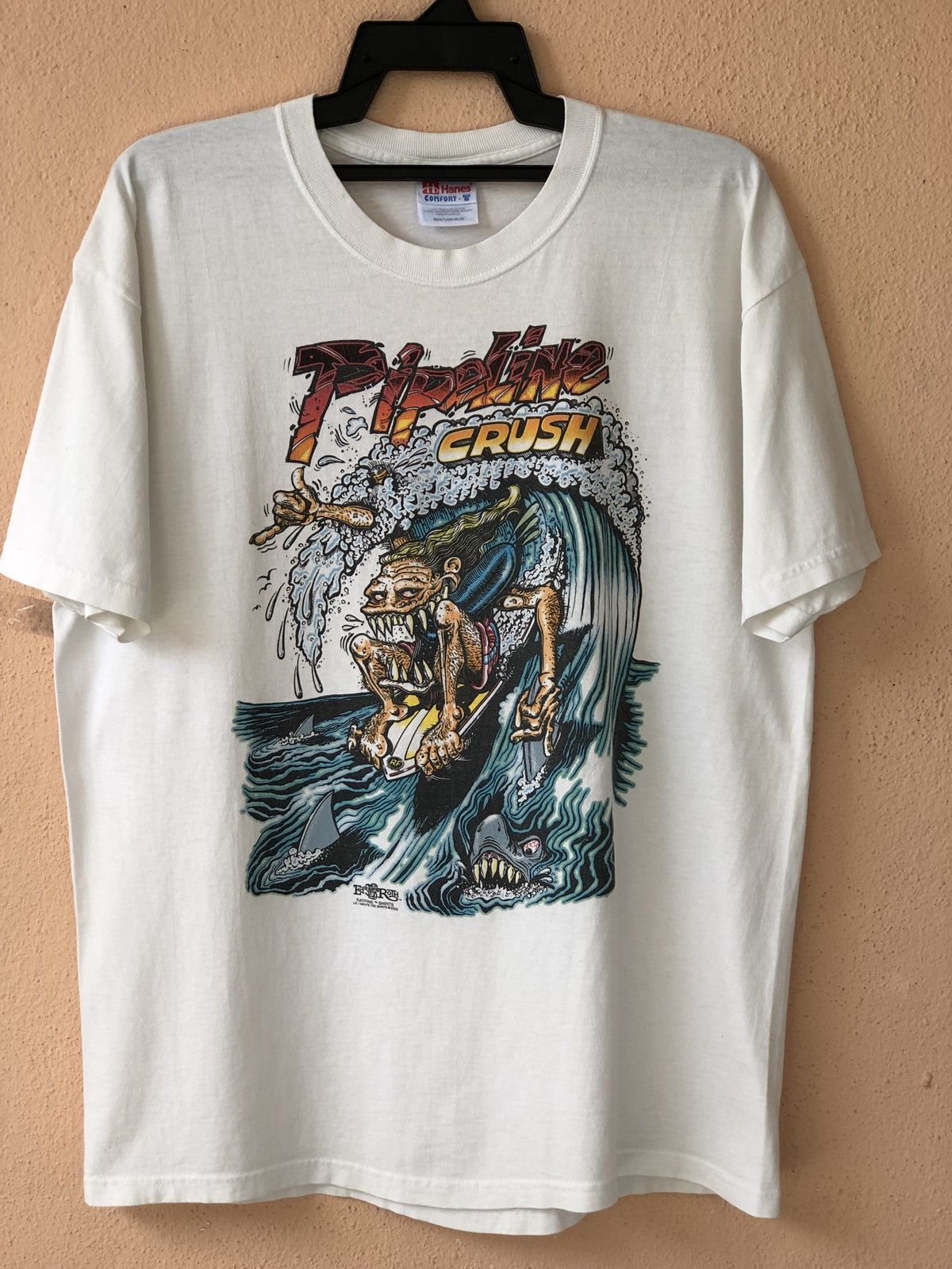 Santa Cruz Skateboards × Vintage Vintage Ratfink Pipeline Crush Skateboard Rare Tee Size US L / EU 52-54 / 3 - 1 Thumbnail